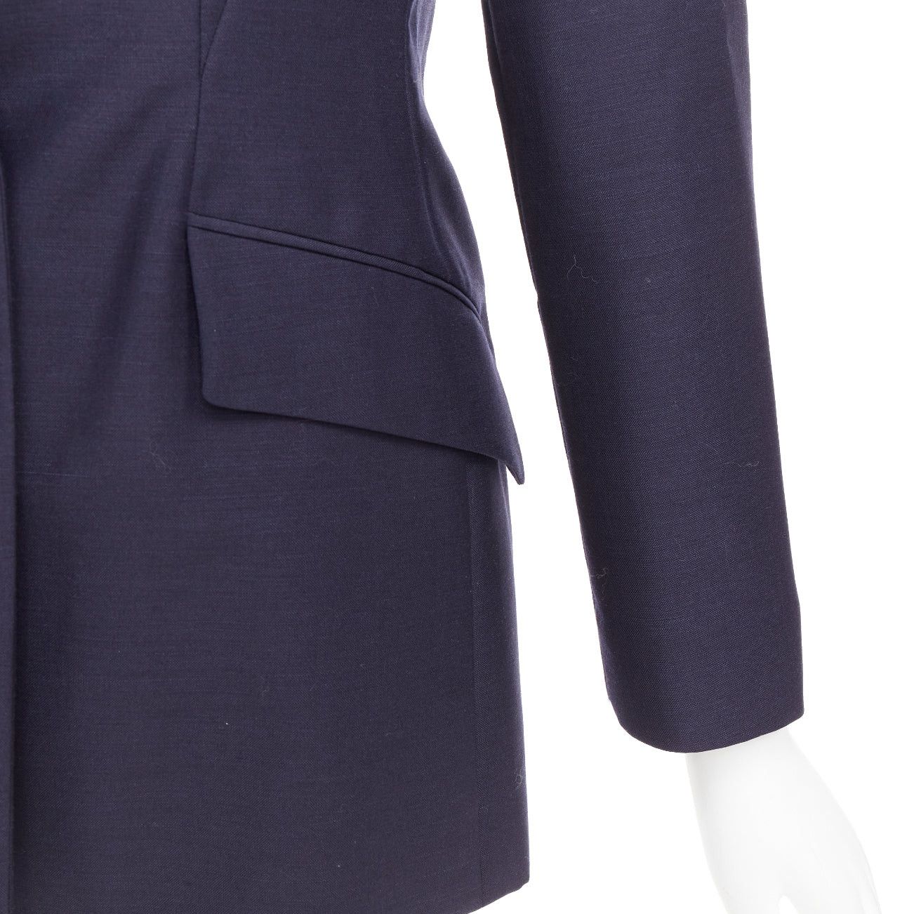 Dior CHRISTIAN DIOR Bar navy mohair wool double breasted silk lined blazer FR42 XL Size L / US 10 / IT 46 - 8 Thumbnail