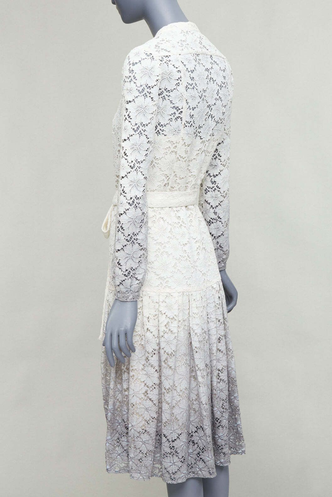 Burberry rare BURBERRY PRORSUM 2014 cream grey ombre lace dress IT38 XS Olivia Palermo Size XS / US 0-2 / IT 36-38 - 6 Thumbnail