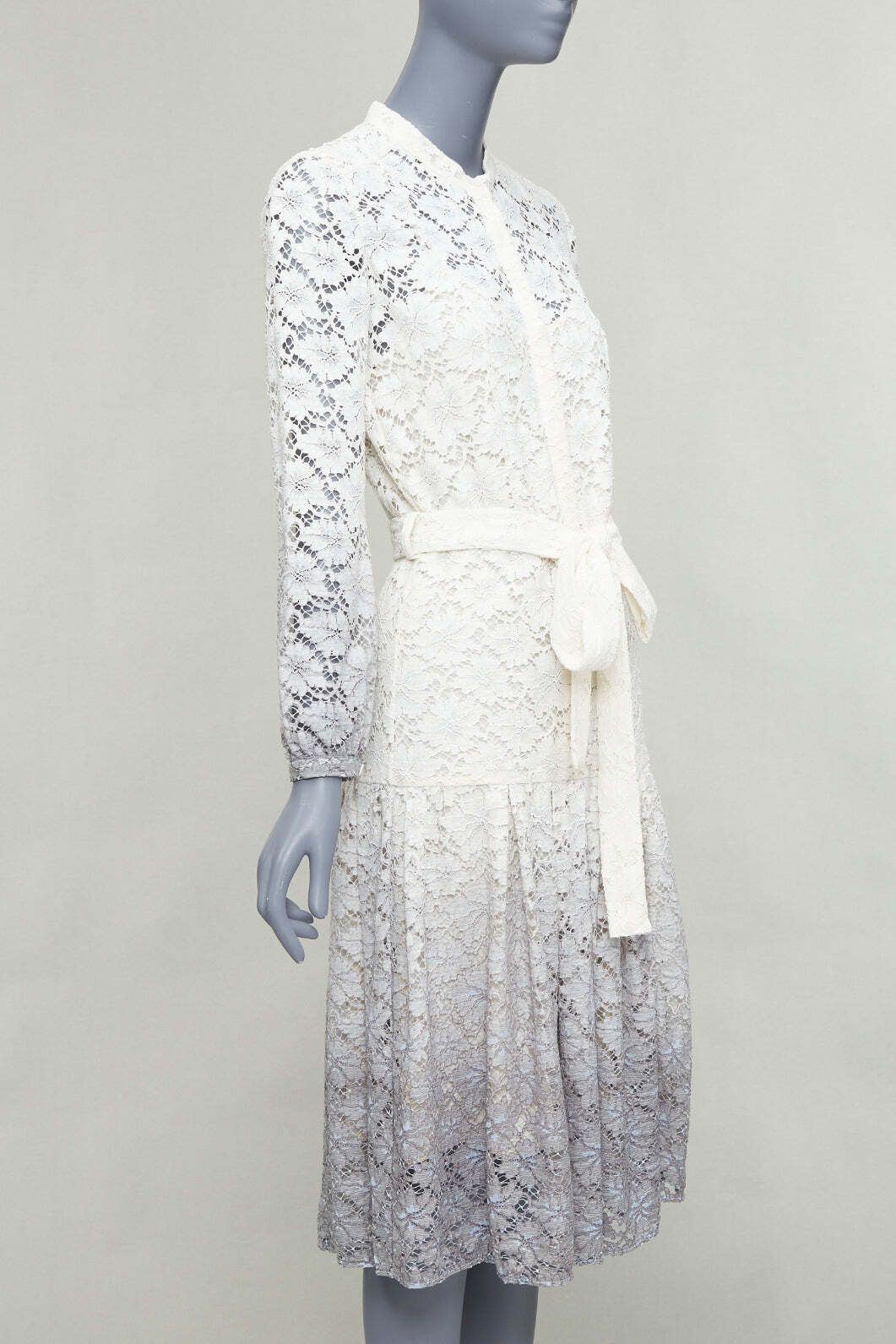 Burberry rare BURBERRY PRORSUM 2014 cream grey ombre lace dress IT38 XS Olivia Palermo Size XS / US 0-2 / IT 36-38 - 3 Thumbnail