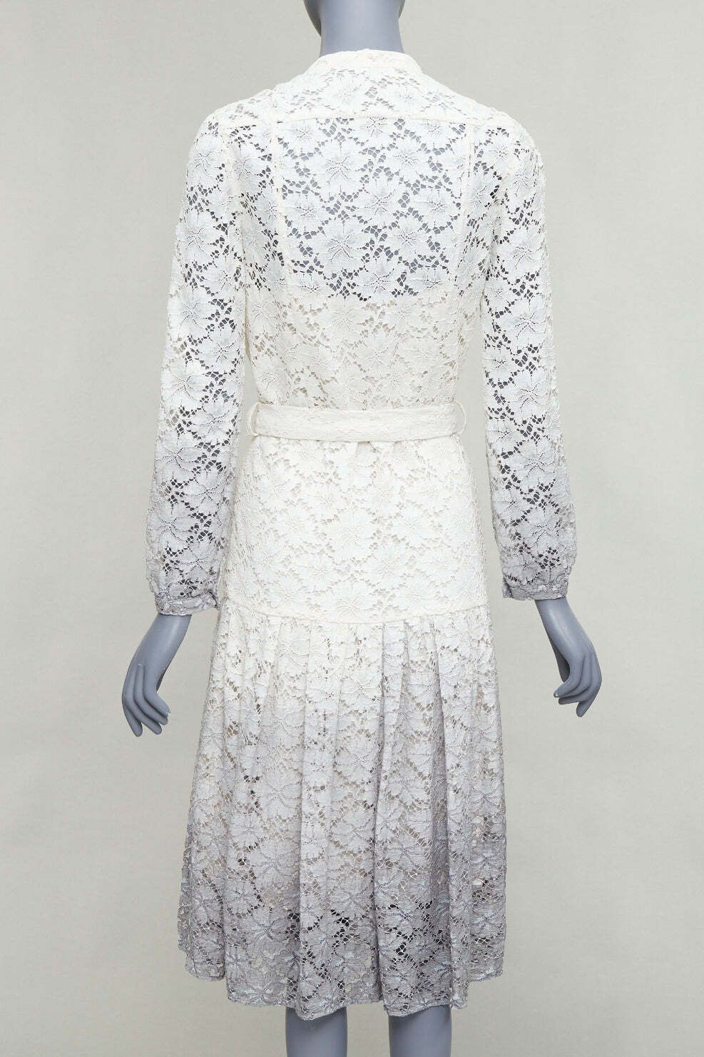 Burberry rare BURBERRY PRORSUM 2014 cream grey ombre lace dress IT38 XS Olivia Palermo Size XS / US 0-2 / IT 36-38 - 5 Thumbnail
