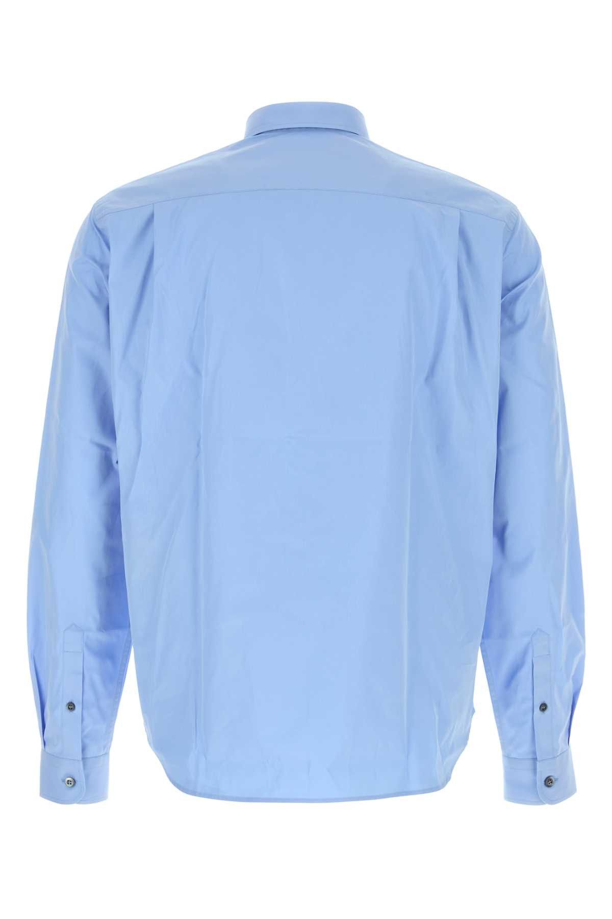 Prada Cerulean Blue Poplin Shirt Size US L / EU 52-54 / 3 - 2 Thumbnail
