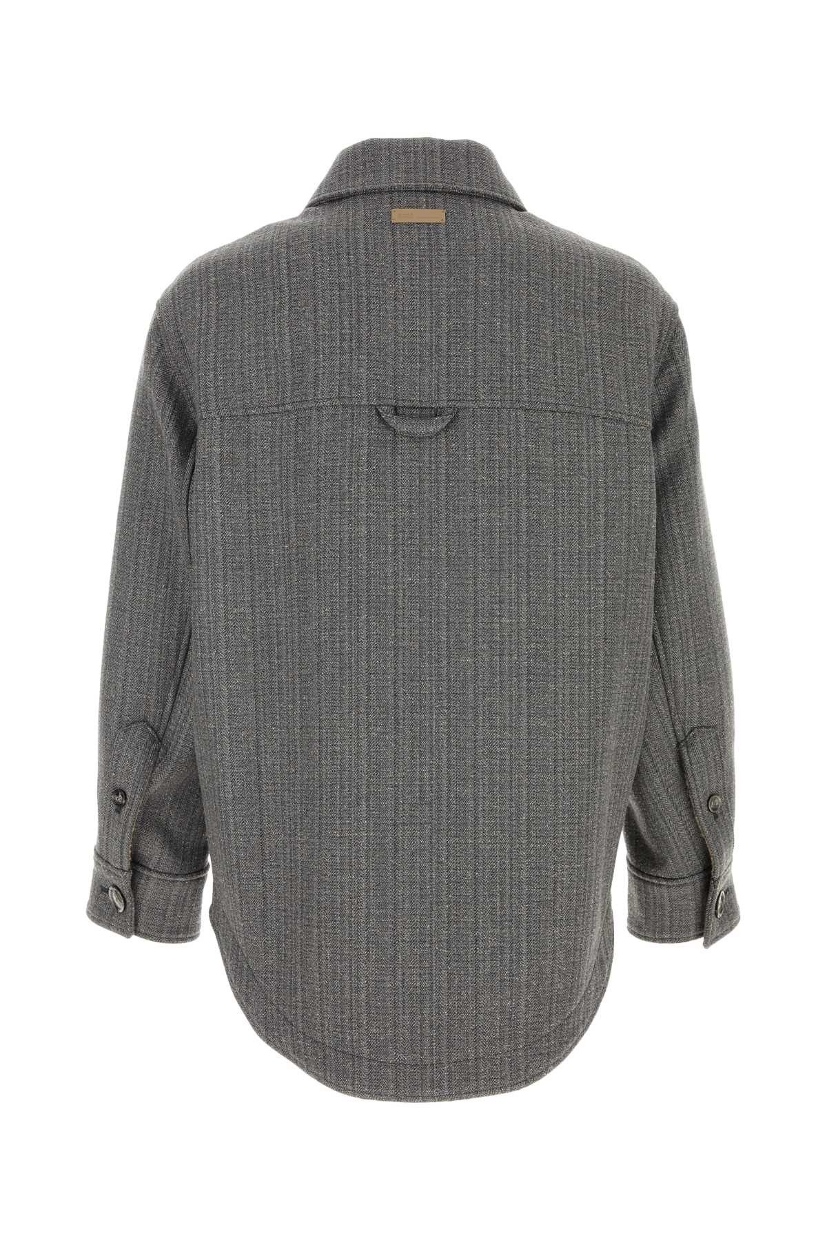 AMI Grey Wool Blend Overcoat Size US S / EU 44-46 / 1 - 2 Thumbnail