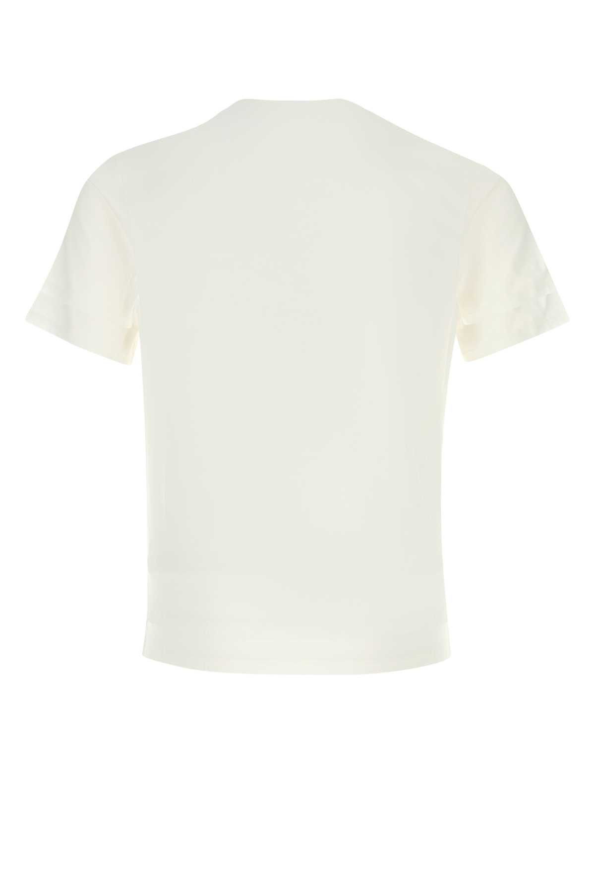 Prada White Cotton T-Shirt Size US M / EU 48-50 / 2 - 2 Thumbnail