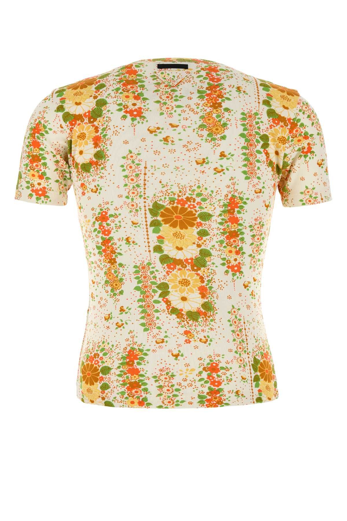Prada Printed Cotton T-Shirt Size US XL / EU 56 / 4 - 2 Thumbnail