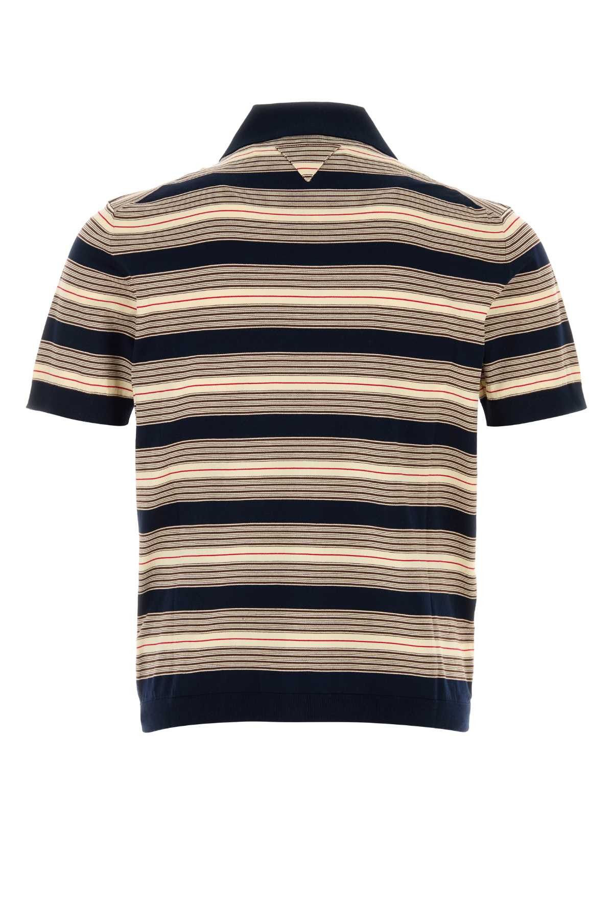 Prada Embroidered Stretch Cotton Blend Polo Shirt Size US L / EU 52-54 / 3 - 2 Thumbnail
