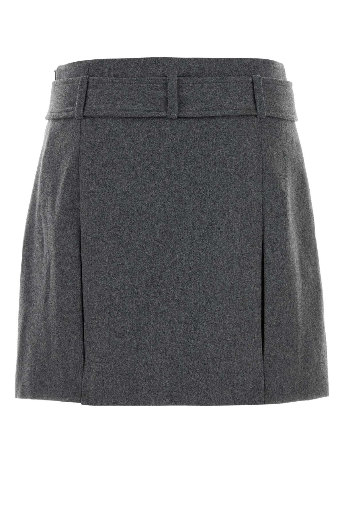 A.P.C. Grey Flannel Cecile Mini Skirt Size 26" / US 2 / IT 38 - 2 Thumbnail