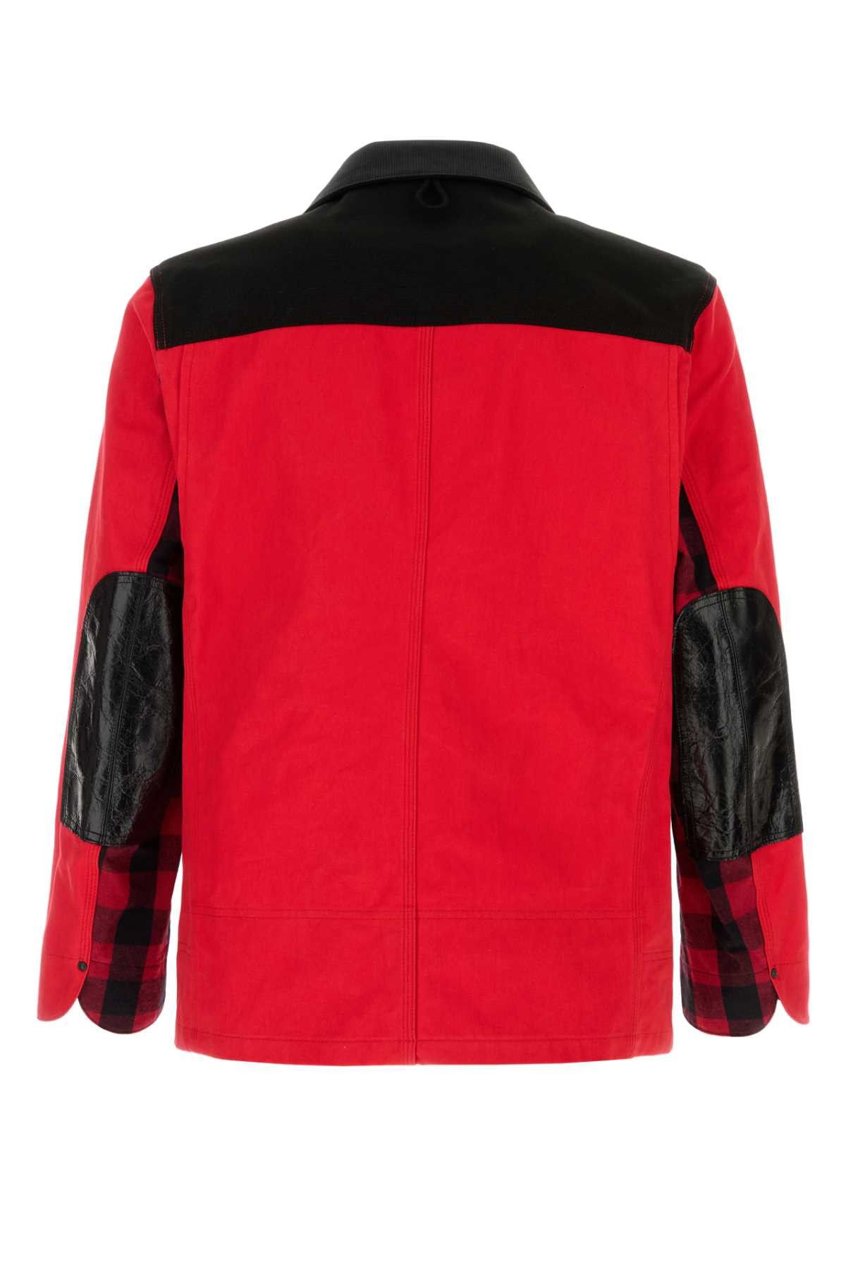 Junya Watanabe Red Denim Jacket Size US M / EU 48-50 / 2 - 2 Thumbnail