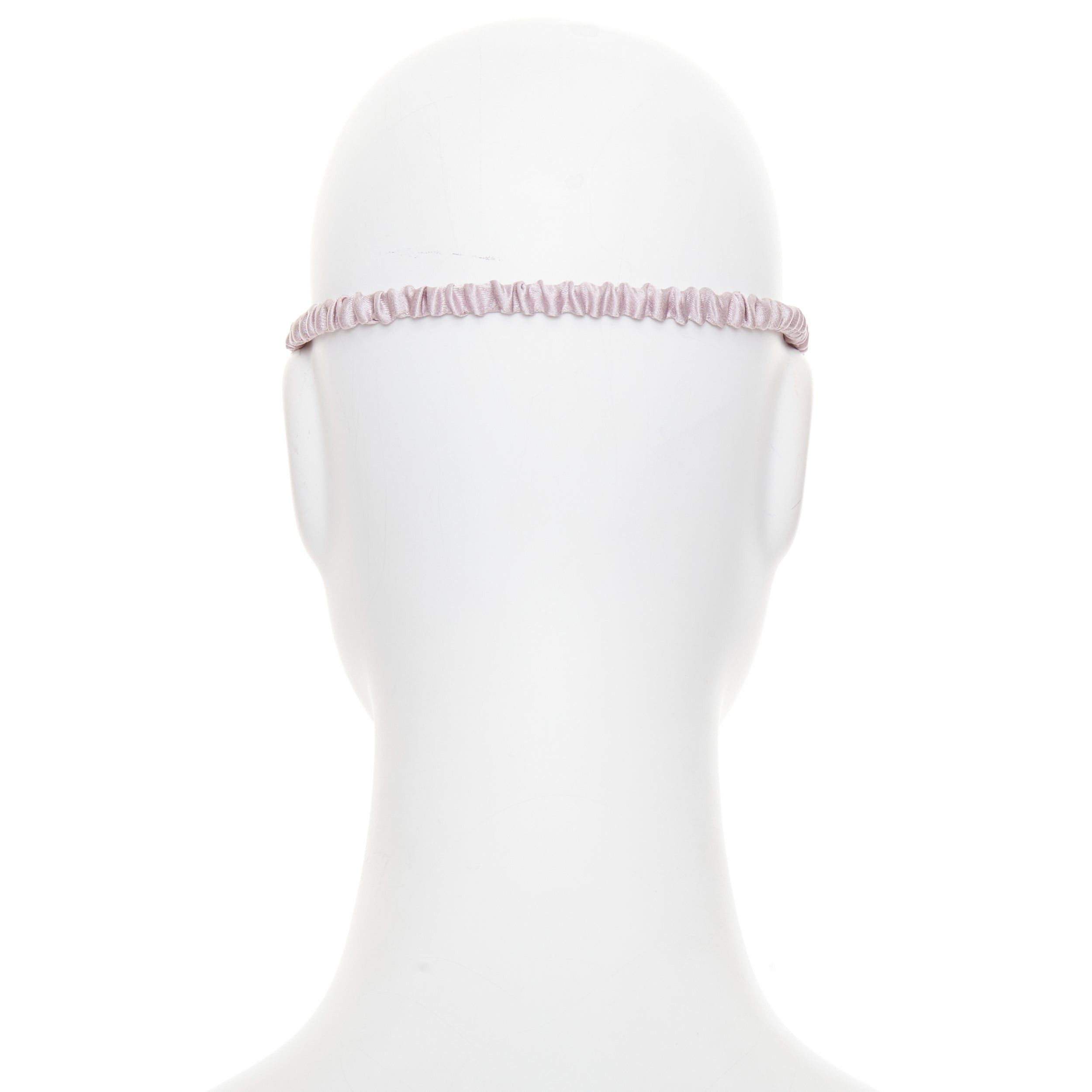 Chanel rare CHANEL pink 100% silk CC tear eyelash embroidery sleeping mask pouch set Size ONE SIZE - 4 Thumbnail