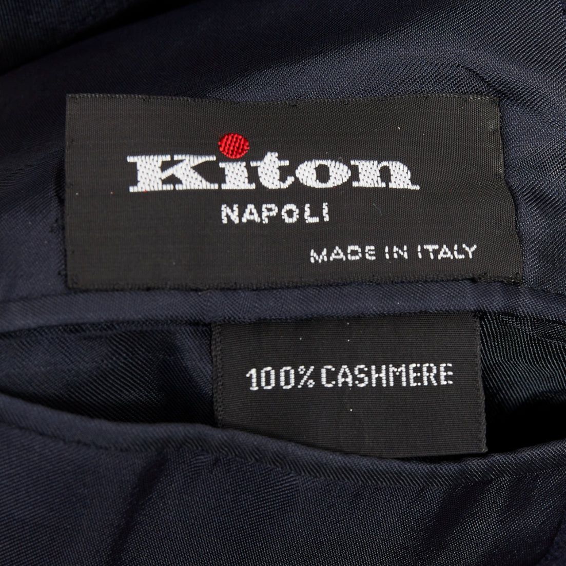 Kiton KITON 100% cashmere navy pinstriped double vents blazer jacket IT52 XL Size 52R - 8 Thumbnail