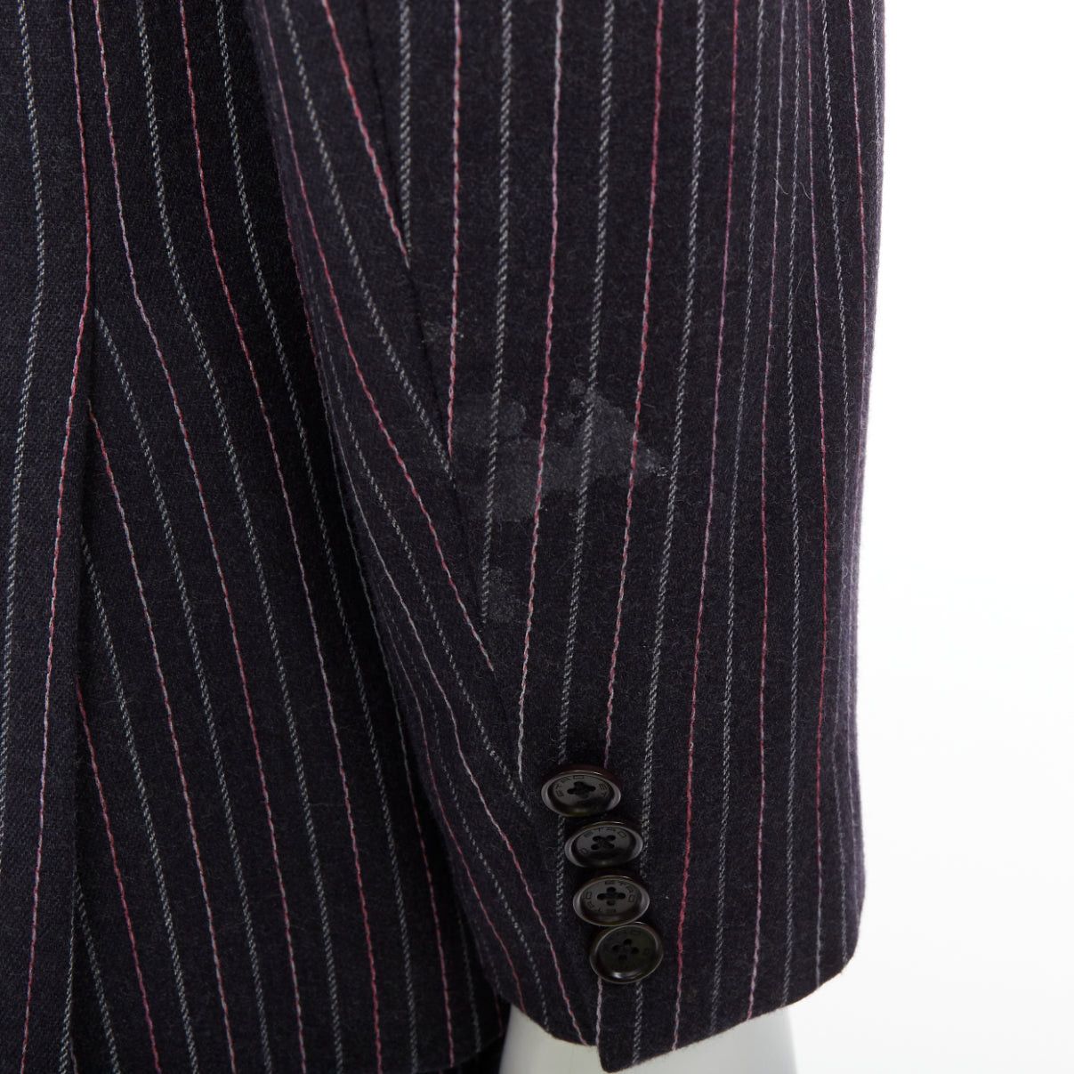 Etro ETRO grey pink pinstripe wool cashmere single breasted blazer pants set IT52 XL Size 52R - 9 Thumbnail