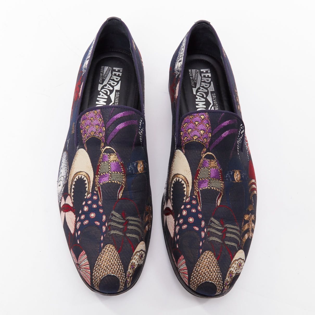 Salvatore Ferragamo SALVATORE FERRAGAMO Blondie shoe pattern jacquard flat loafers UK7.5 EU41.5 Size US 8.5 / EU 41-42 - 3 Thumbnail