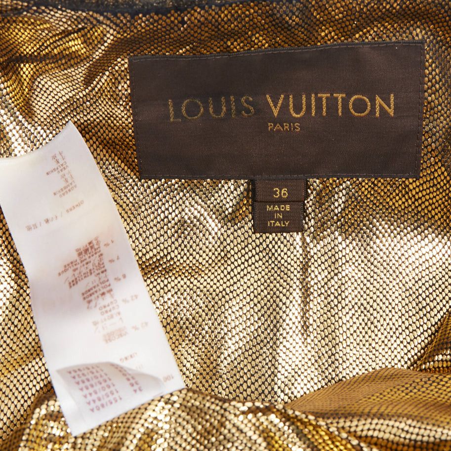 Louis Vuitton LOUIS VUITTON black goatskin leather LV zip cropped biker jacket FR36 S Size S / US 4 / IT 40 - 9 Thumbnail
