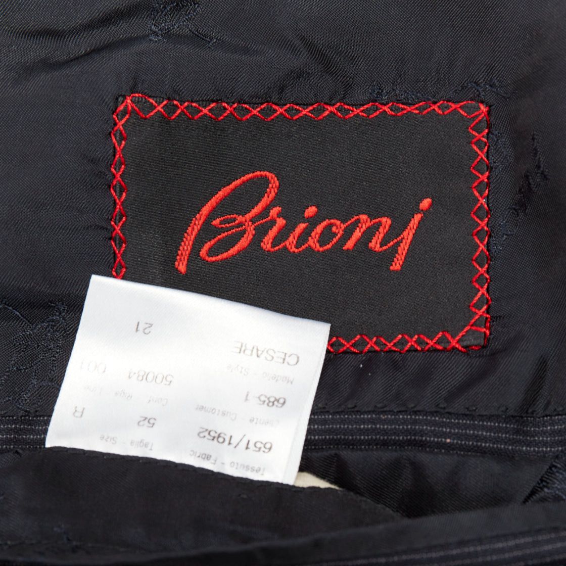 Brioni BRIONI Cesare navy pinstripe wool blazer suit set IT52 XL Size 52R - 10 Thumbnail