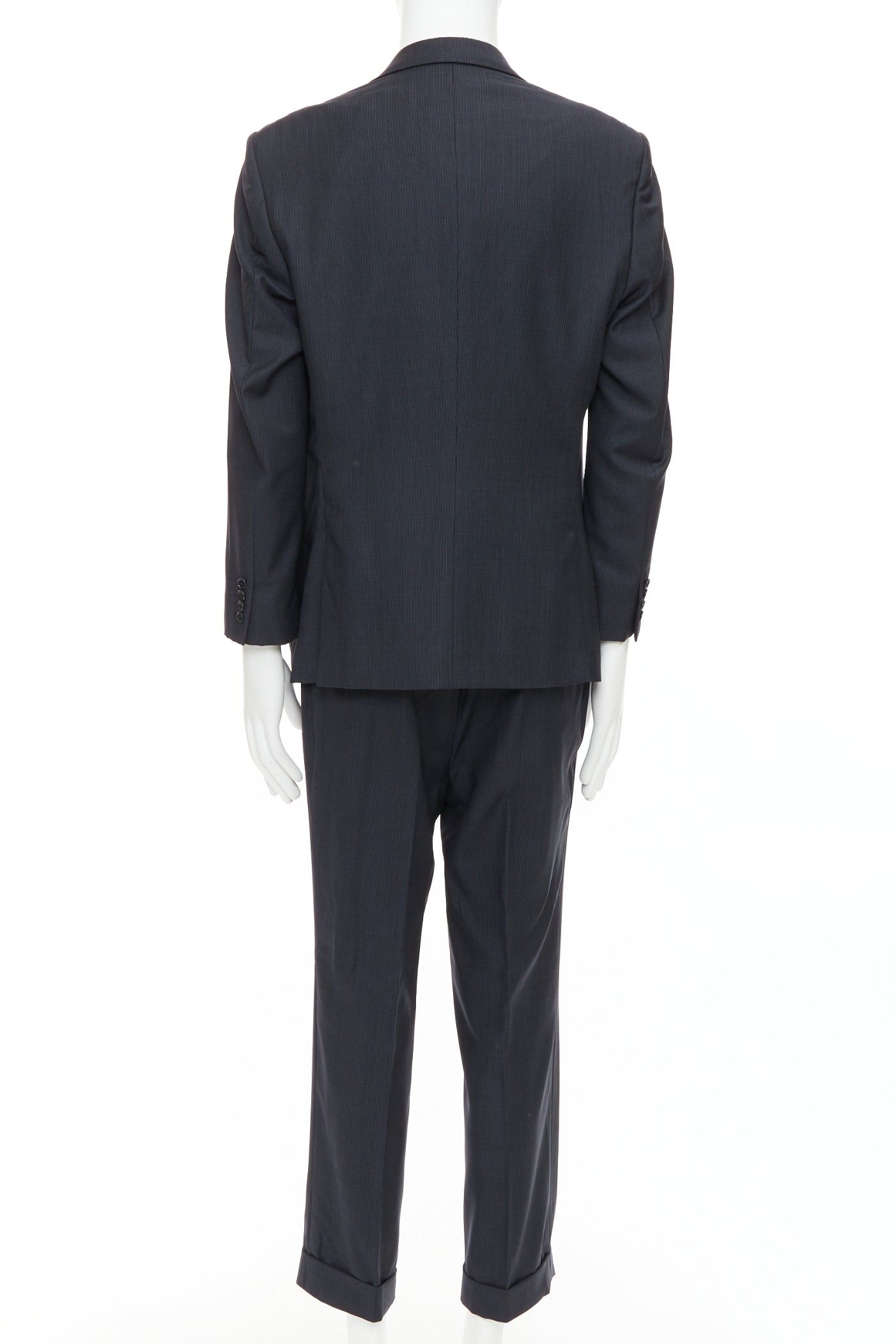 Brioni BRIONI Cesare navy pinstripe wool blazer suit set IT52 XL Size 52R - 4 Thumbnail