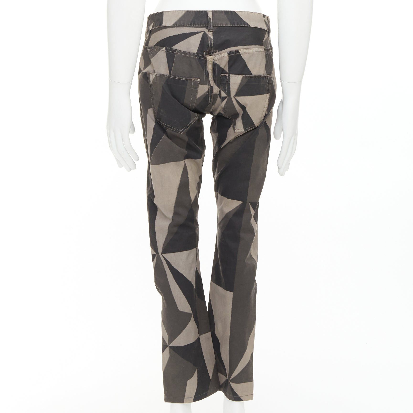 Rick Owens RICK OWENS DRKSHDW 2013 Vintage Island Geometric Detroit camo polygon print tapered pants 29" Size US 30 / EU 46 - 5 Thumbnail
