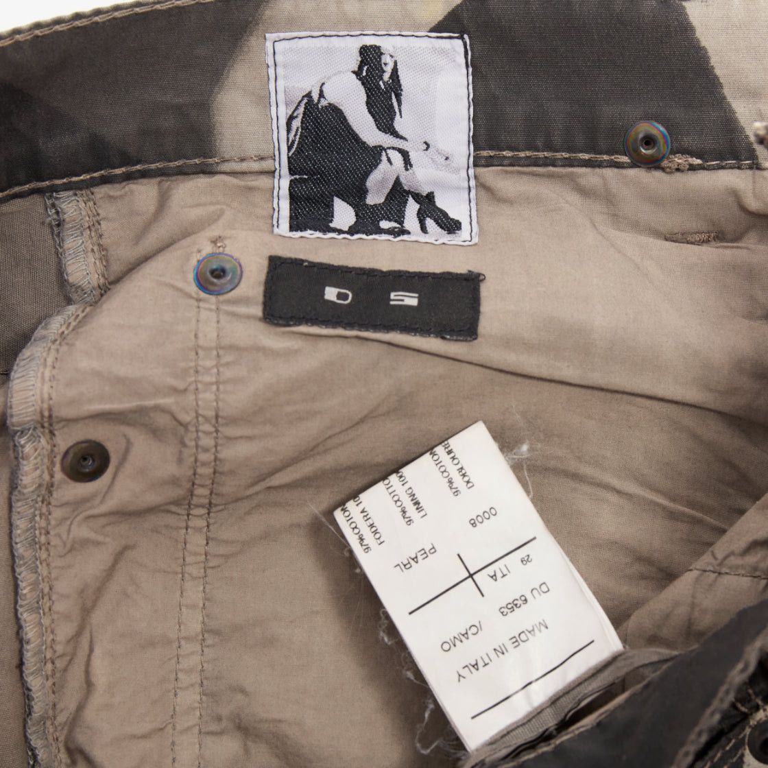 Rick Owens RICK OWENS DRKSHDW 2013 Vintage Island Geometric Detroit camo polygon print tapered pants 29" Size US 30 / EU 46 - 8 Thumbnail