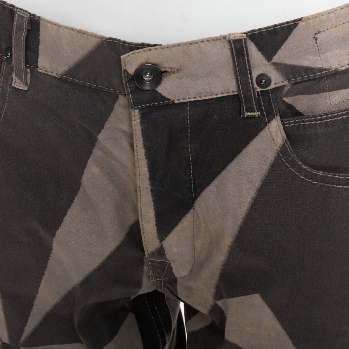 Rick Owens RICK OWENS DRKSHDW 2013 Vintage Island Geometric Detroit camo polygon print tapered pants 29" Size US 30 / EU 46 - 7 Thumbnail