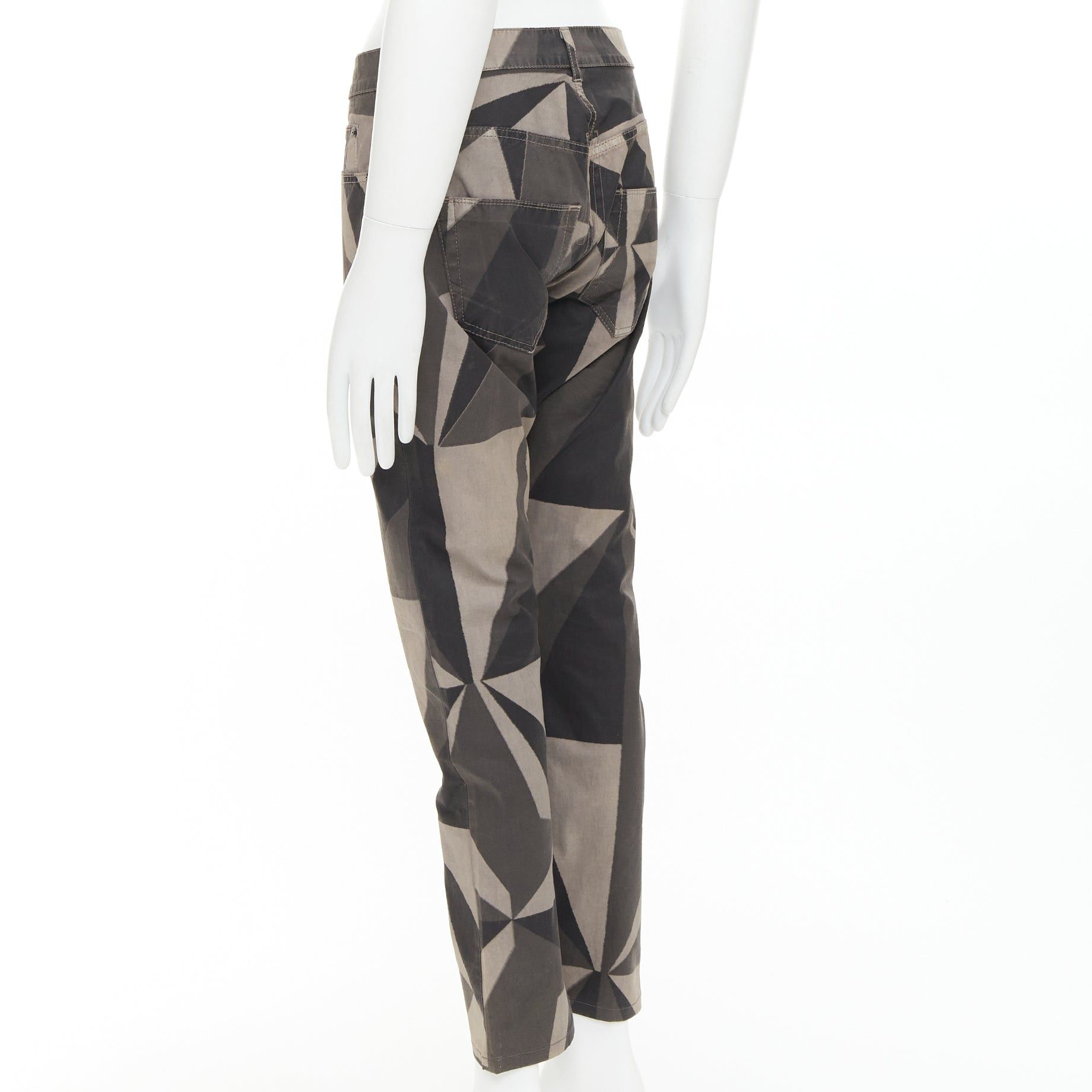 Rick Owens RICK OWENS DRKSHDW 2013 Vintage Island Geometric Detroit camo polygon print tapered pants 29" Size US 30 / EU 46 - 6 Thumbnail