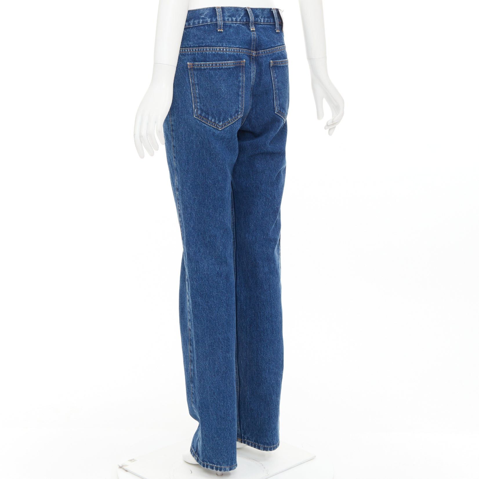 Gucci GUCCI blue cotton blend signature green red web trim straight leg jeans 31" Size US 30 / EU 46 - 6 Thumbnail