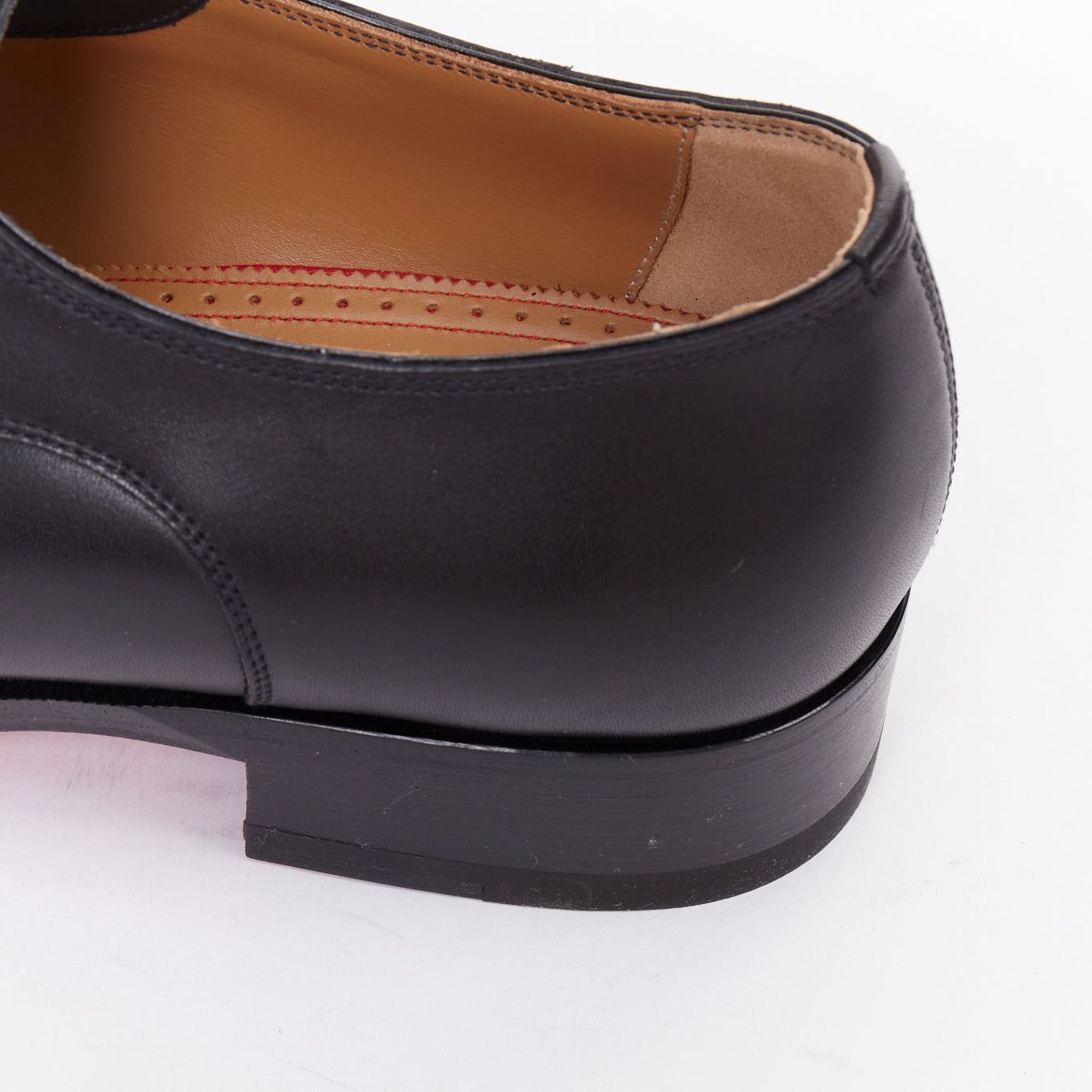 Christian Louboutin CHRISTIAN LOUBOUTIN Maltese black silver stud toe lace derby brogue EU42.5 Size US 9.5 / EU 42-43 - 8 Thumbnail