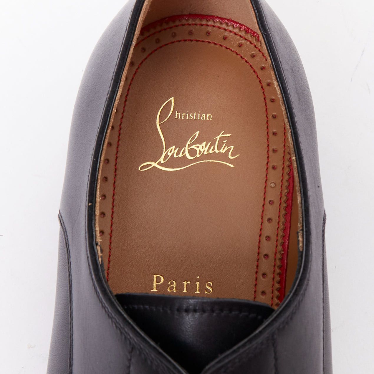 Christian Louboutin CHRISTIAN LOUBOUTIN Maltese black silver stud toe lace derby brogue EU42.5 Size US 9.5 / EU 42-43 - 9 Thumbnail