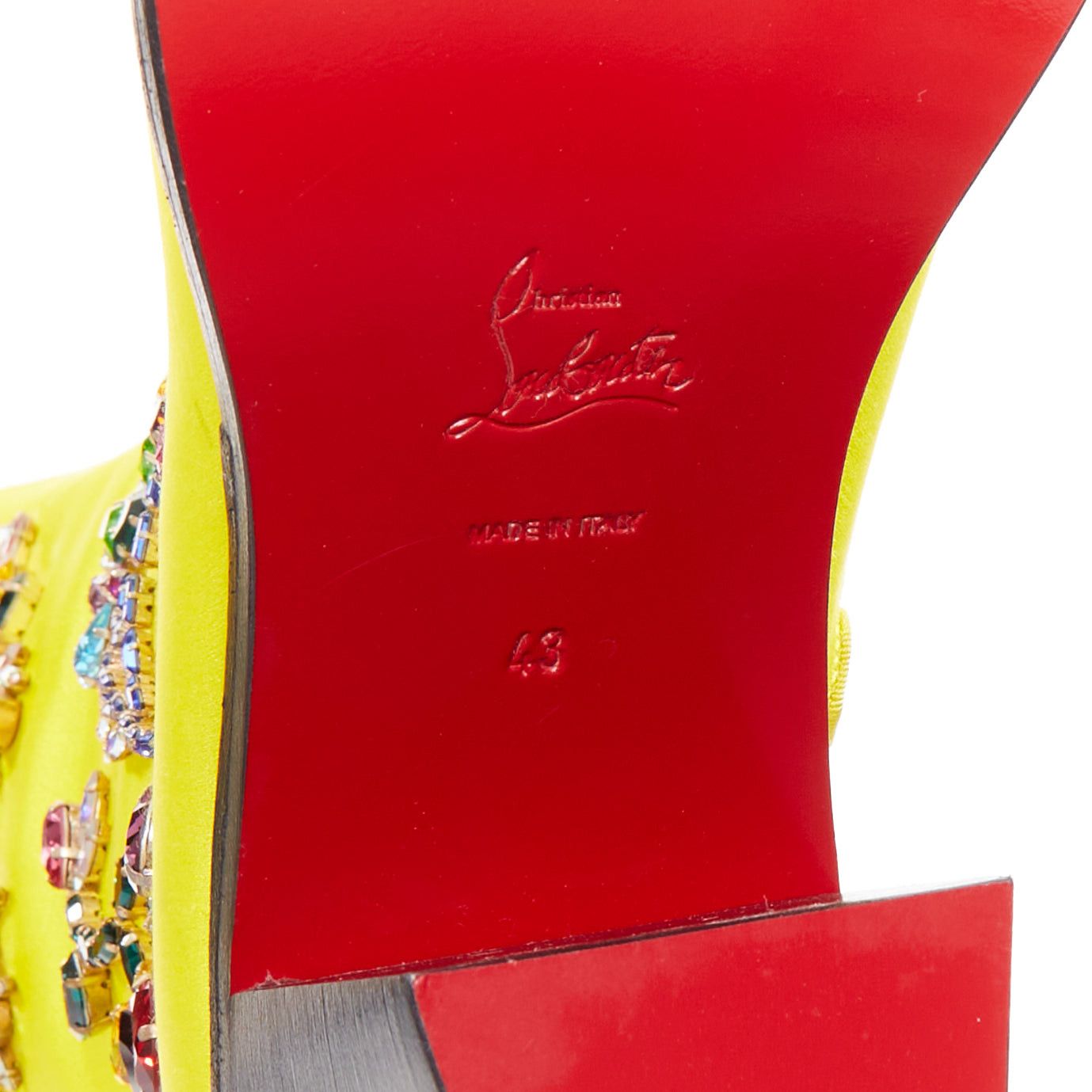 Christian Louboutin rare CHRISTIAN LOUBOUTIN Morgan Fleur 70 yellow satin blossom embellished western boots EU43 Size US 10 / EU 43 - 9 Thumbnail
