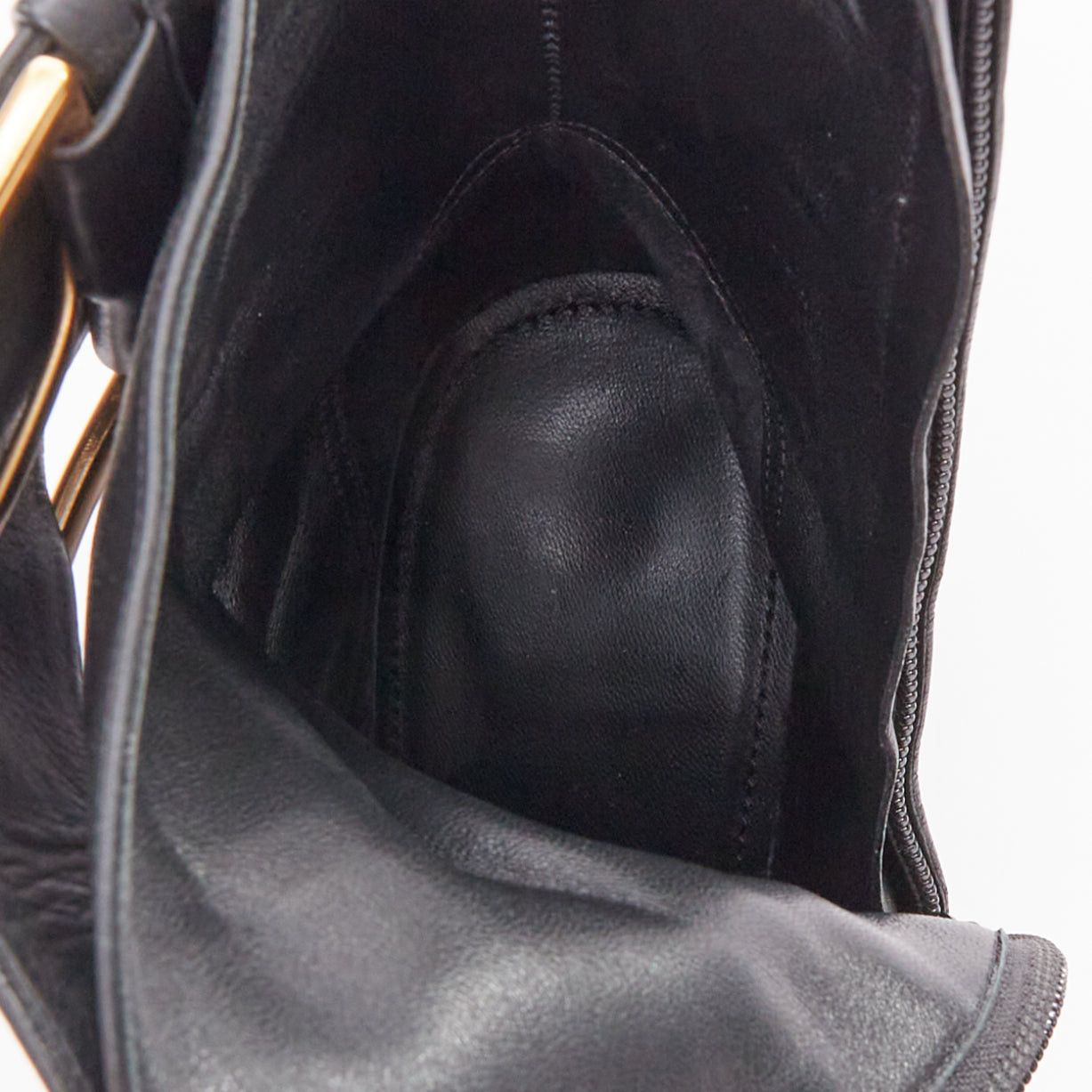Balenciaga BALENCIAGA Essex 80 black leather gold buckle ankle boots EU36 Size US 6 / IT 36 - 9 Thumbnail