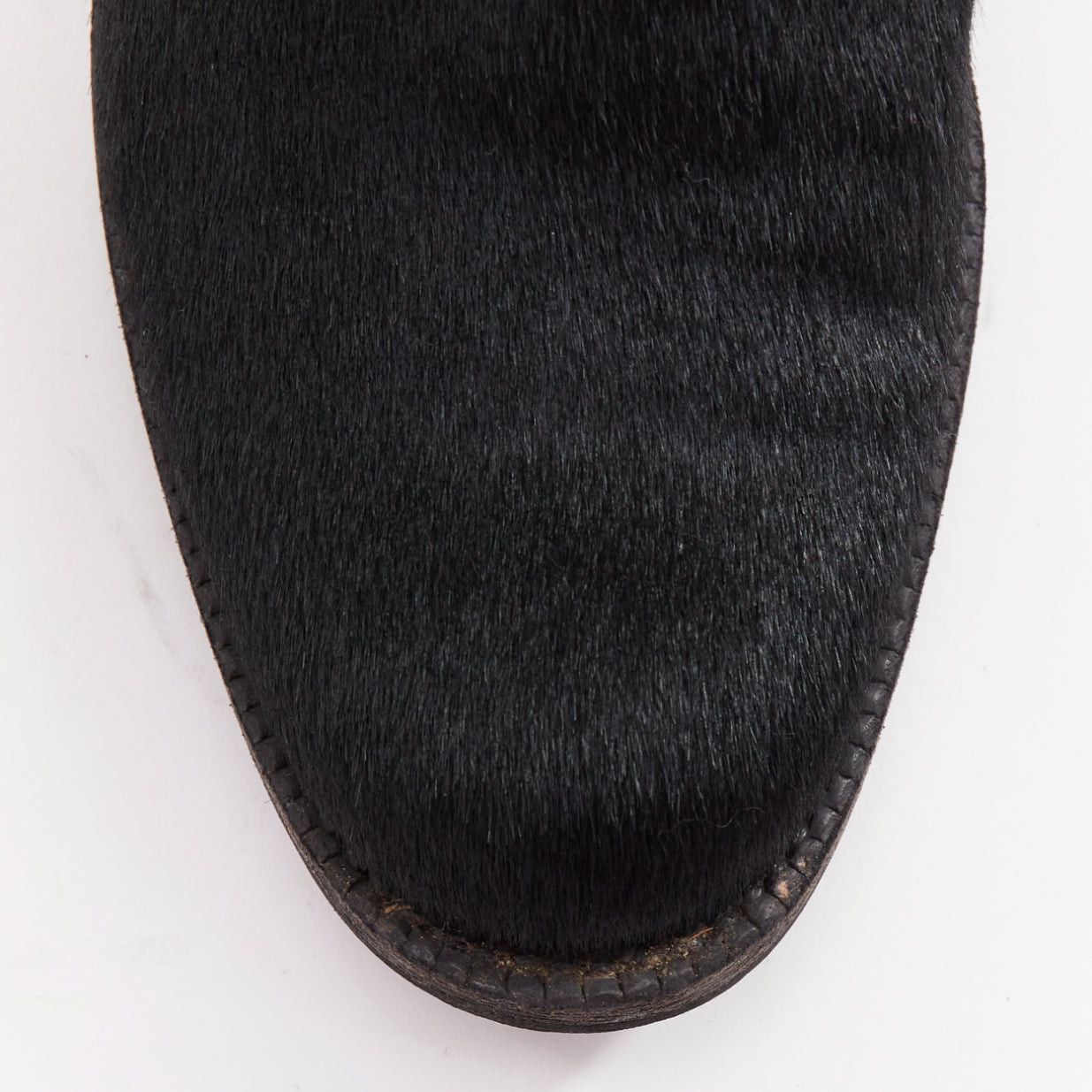 Junya Watanabe JUNYA WATANABE 2017 black calf hair panelled round toe combat boots S EU37 Size US 7 / IT 37 - 6 Thumbnail