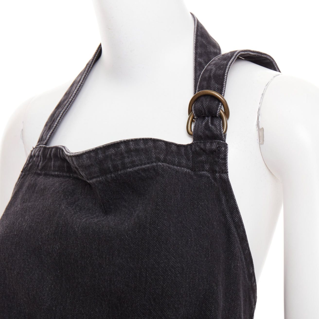 Balenciaga BALENCIAGA Demna 2016 washed grey denim front tie apron¬†top FR36 S Size S / US 4 / IT 40 - 2 Thumbnail