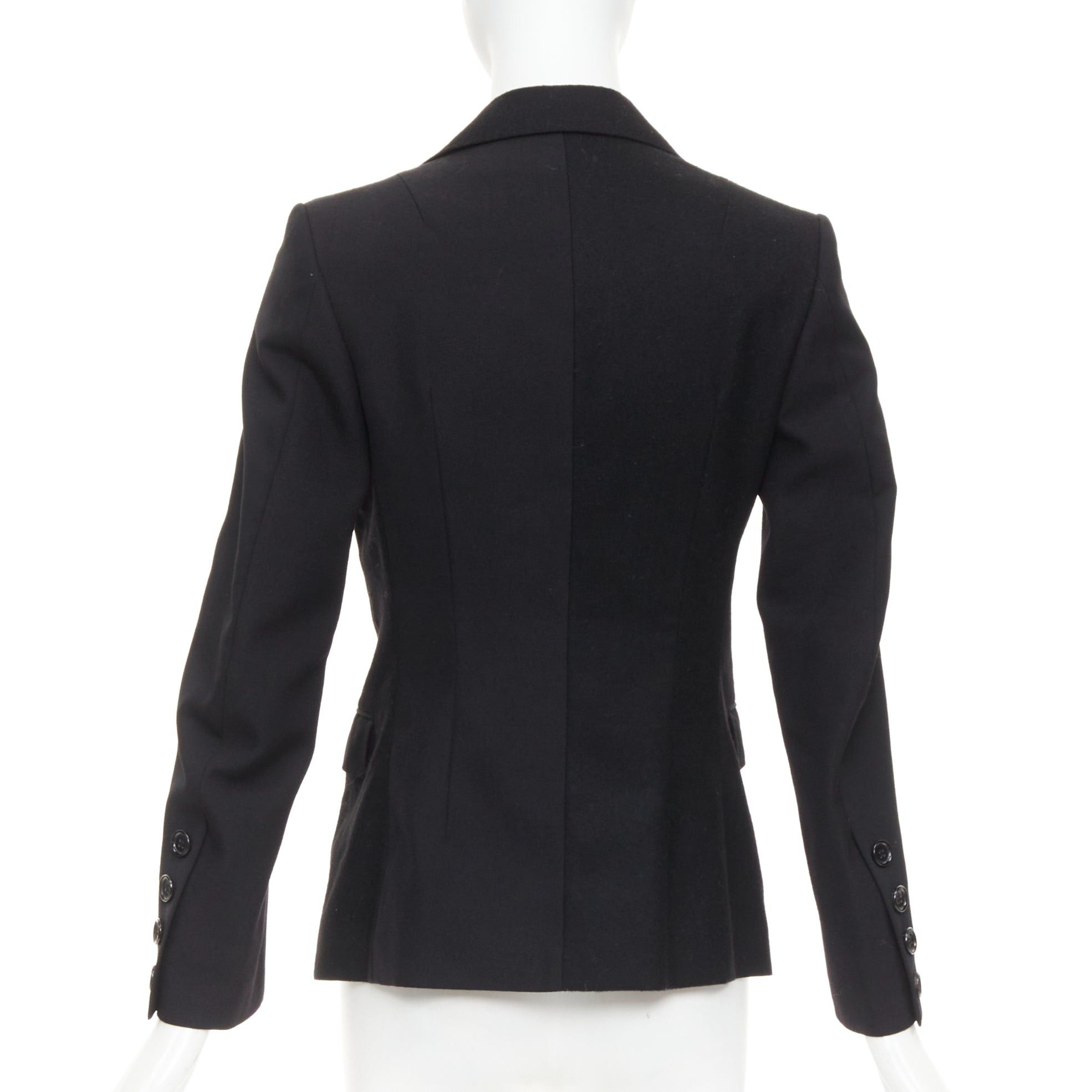 Junya Watanabe JUNYA WATANABE 2006 black wool contrast wide collar flap pocket blazer XS Size XS / US 0-2 / IT 36-38 - 6 Thumbnail