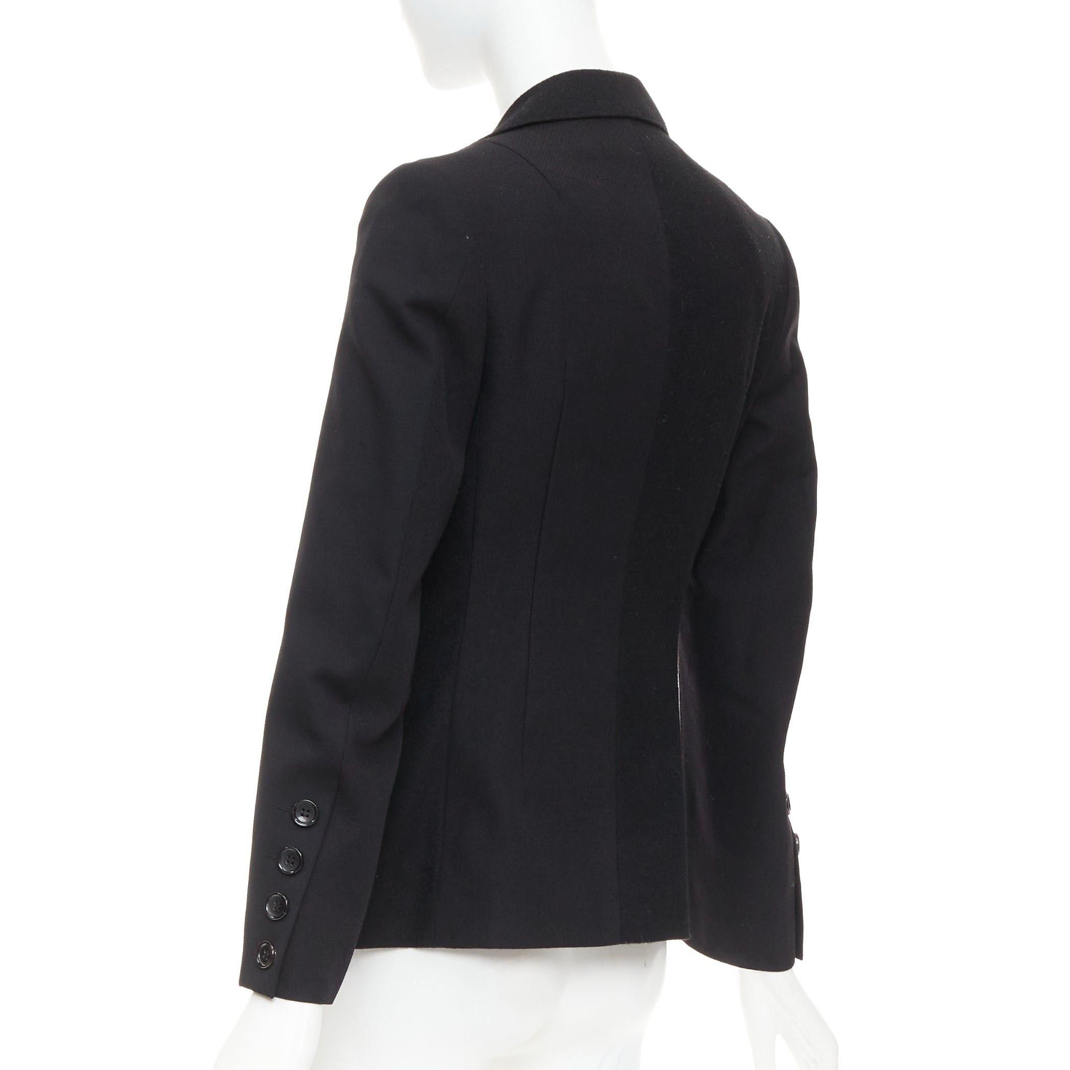 Junya Watanabe JUNYA WATANABE 2006 black wool contrast wide collar flap pocket blazer XS Size XS / US 0-2 / IT 36-38 - 7 Thumbnail