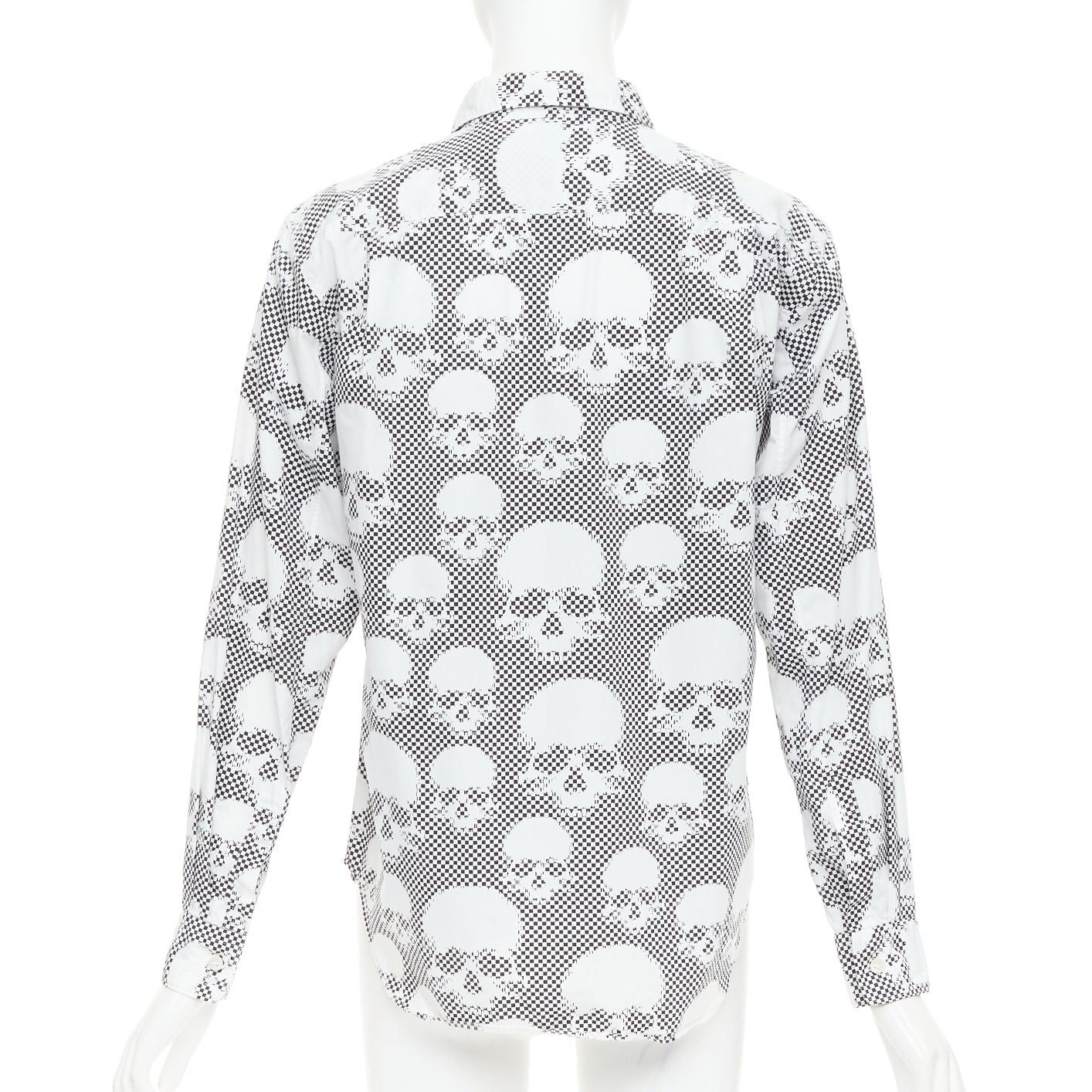 Comme des Garcons COMME DES GARCONS HOMME PLUS 2011 blue skeleton skull patchwork shirt XS Size US XS / EU 42 / 0 - 6 Thumbnail