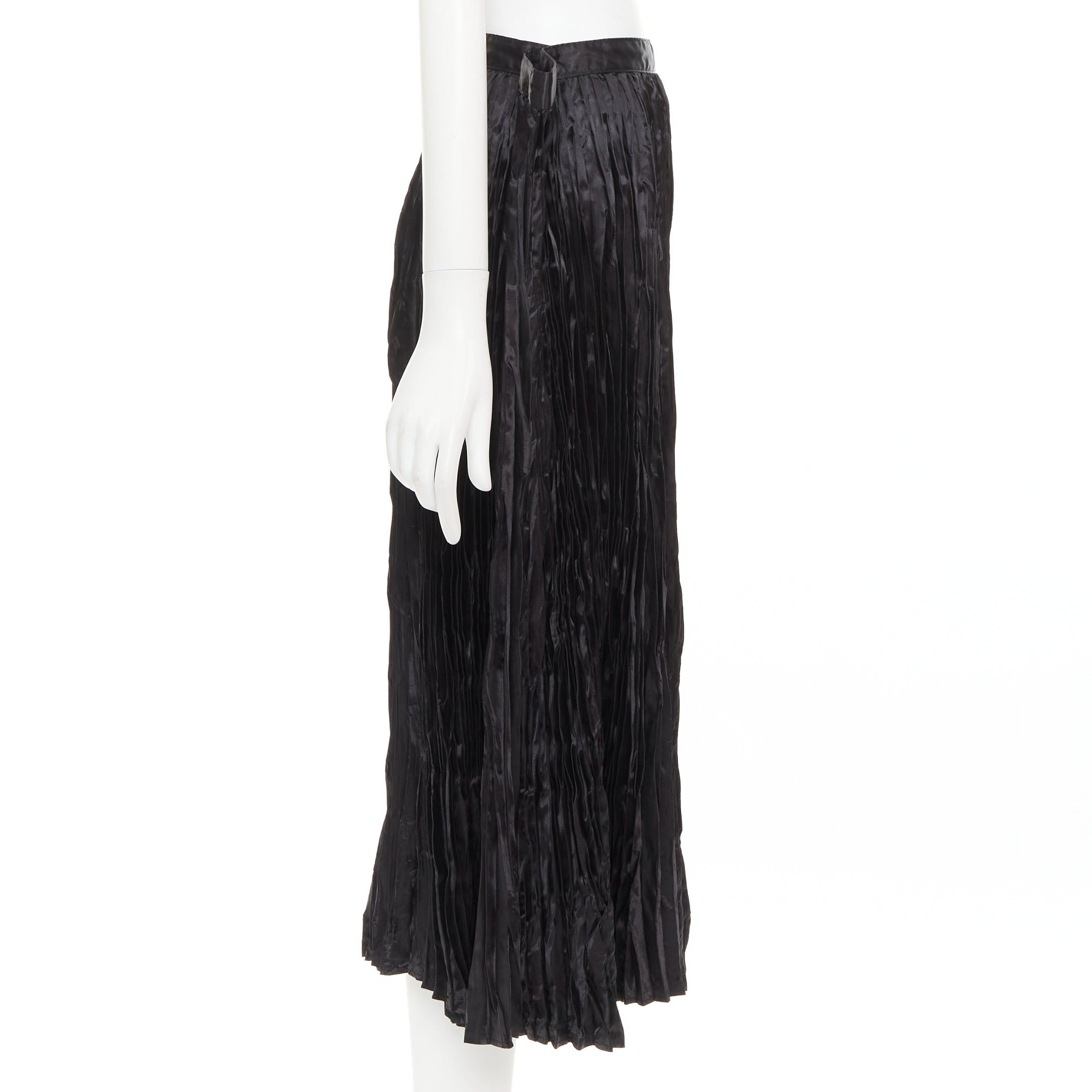 Junya Watanabe JUNYA WATANABE 2018 black plisse extended constructed waistline midi skirt XS Size 26" / US 2 / IT 38 - 4 Thumbnail