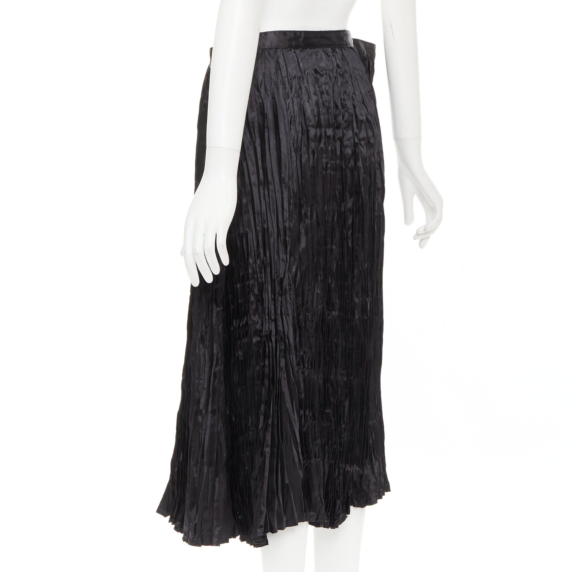 Junya Watanabe JUNYA WATANABE 2018 black plisse extended constructed waistline midi skirt XS Size 26" / US 2 / IT 38 - 6 Thumbnail