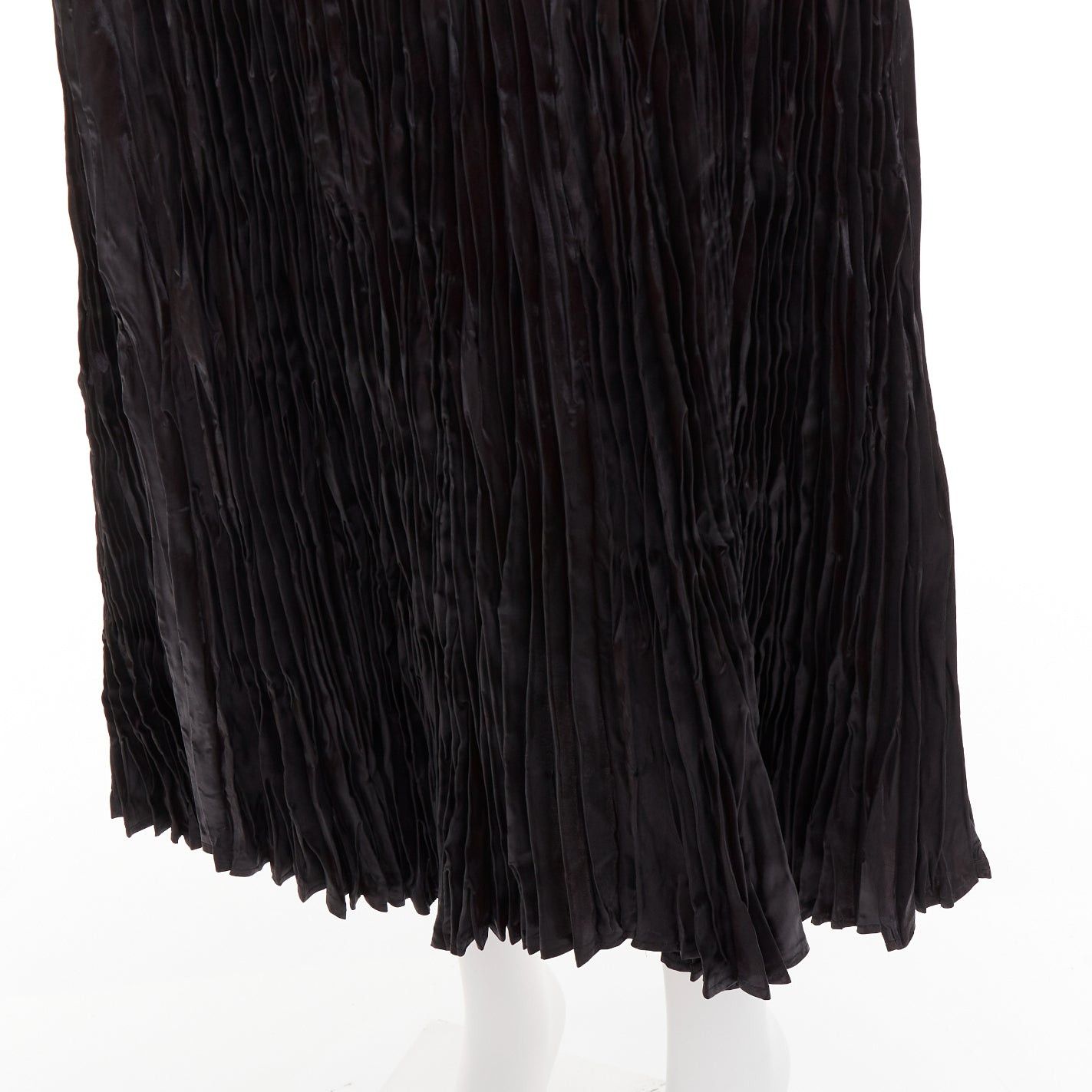 Junya Watanabe JUNYA WATANABE 2018 black plisse extended constructed waistline midi skirt XS Size 26" / US 2 / IT 38 - 7 Thumbnail