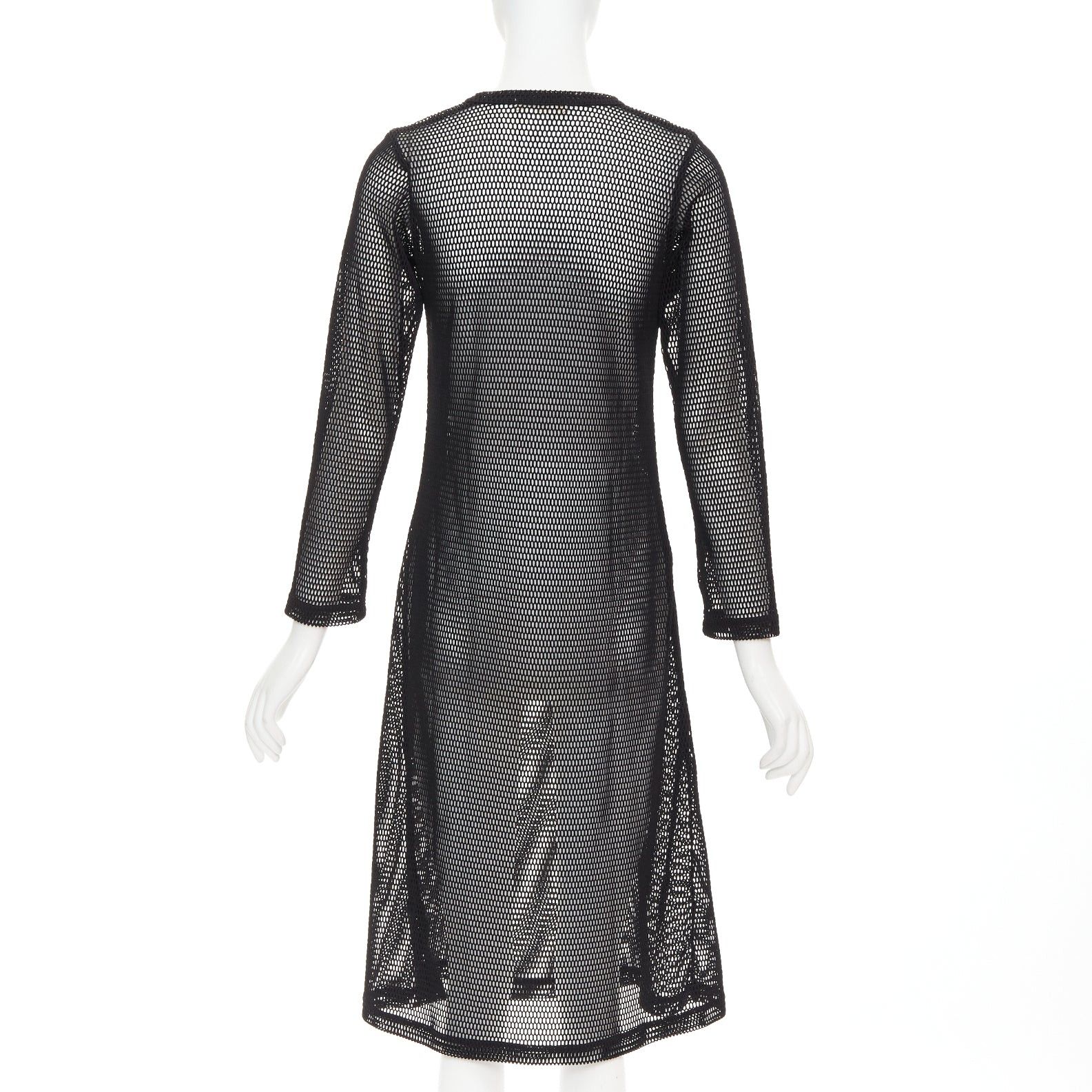 Comme des Garcons COMME DES GARCONS Alisa Yoffe¬†2019 white black abstract face net mesh dress XS Size XS / US 0-2 / IT 36-38 - 5 Thumbnail