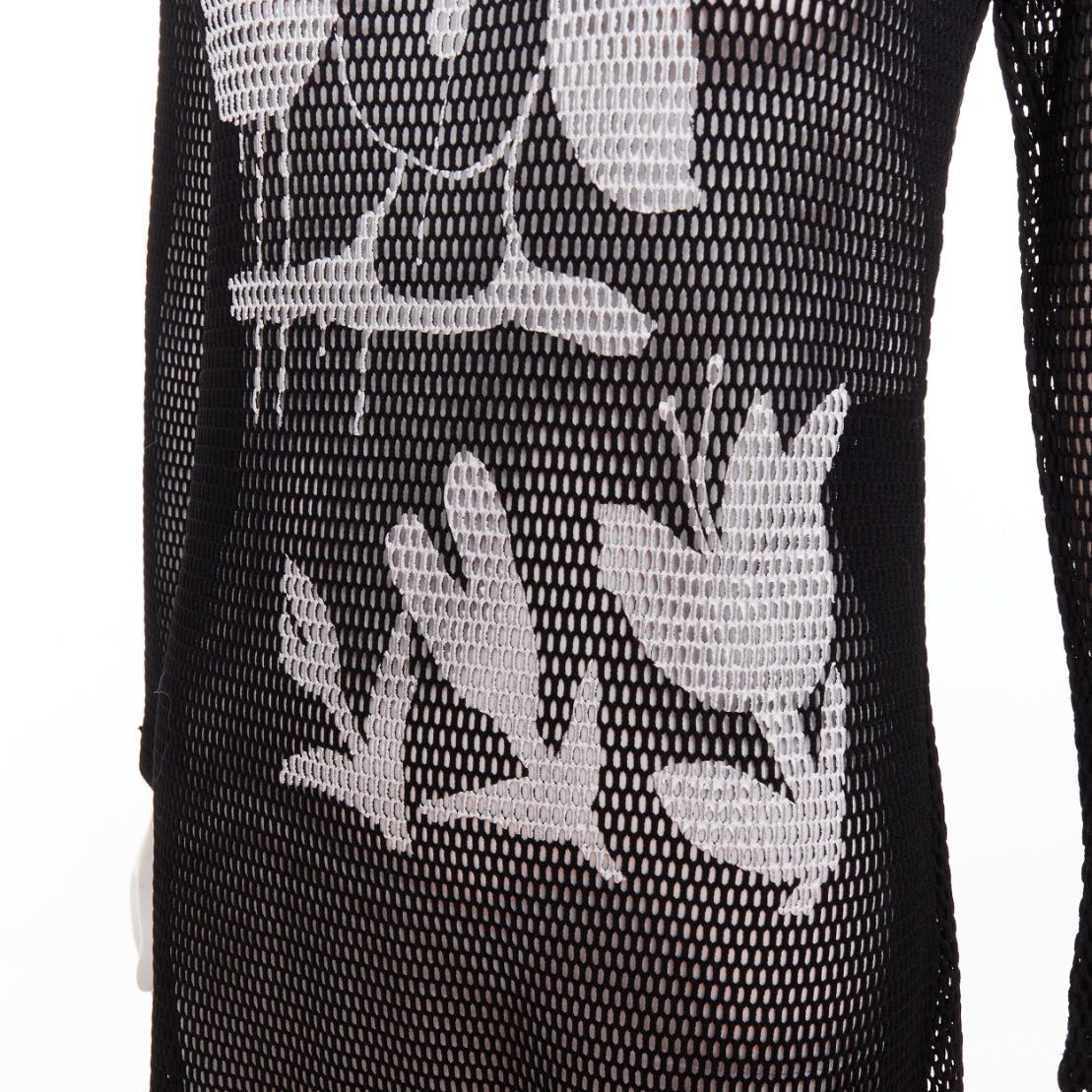 Comme des Garcons COMME DES GARCONS Alisa Yoffe¬†2019 white black abstract face net mesh dress XS Size XS / US 0-2 / IT 36-38 - 2 Thumbnail