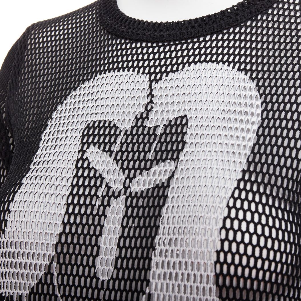 Comme des Garcons COMME DES GARCONS Alisa Yoffe¬†2019 white black abstract face net mesh dress XS Size XS / US 0-2 / IT 36-38 - 7 Thumbnail