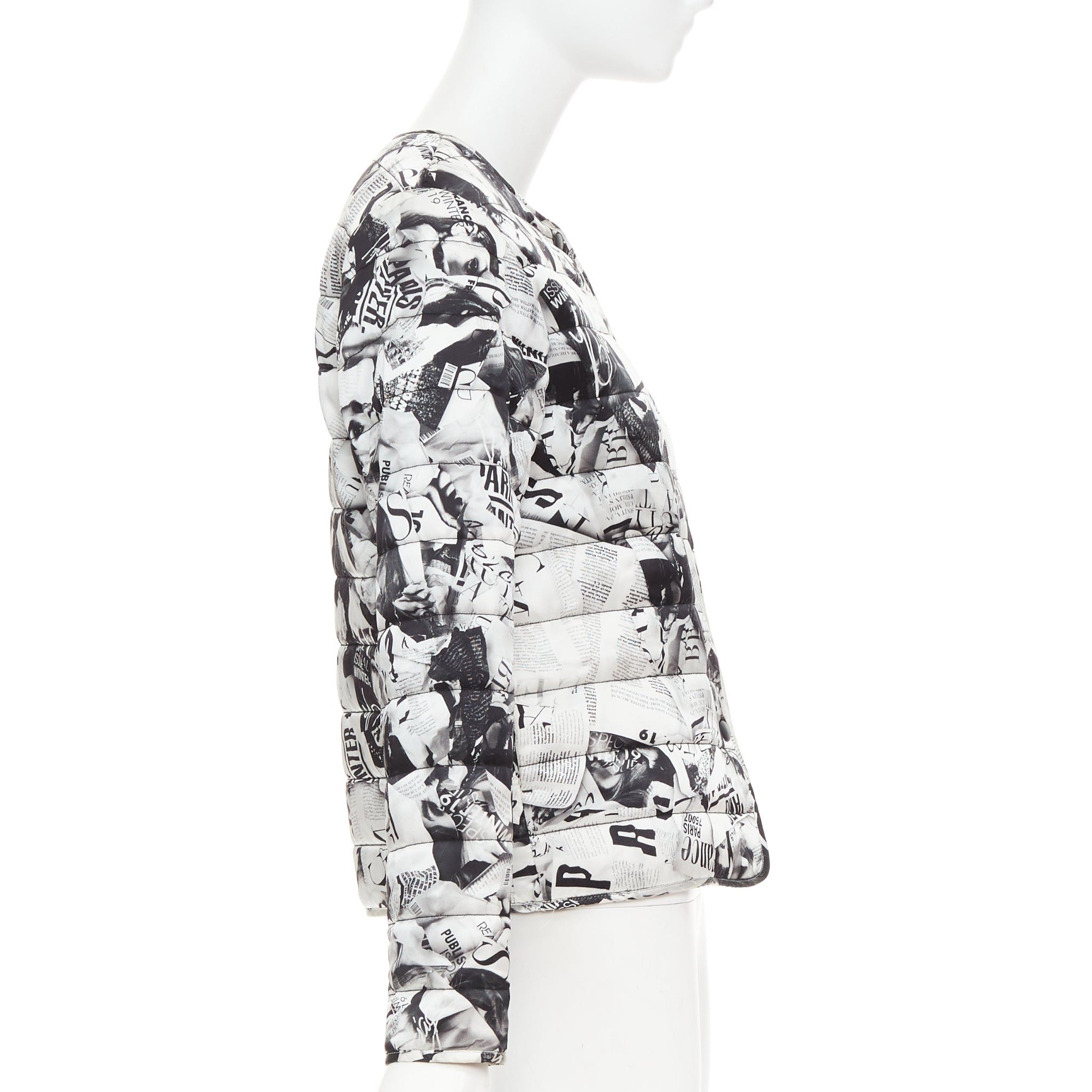 Balenciaga BALENCIAGA Demna 2019 black white magazine tabloid print padded coat FR34 XS Size XS / US 0-2 / IT 36-38 - 5 Thumbnail