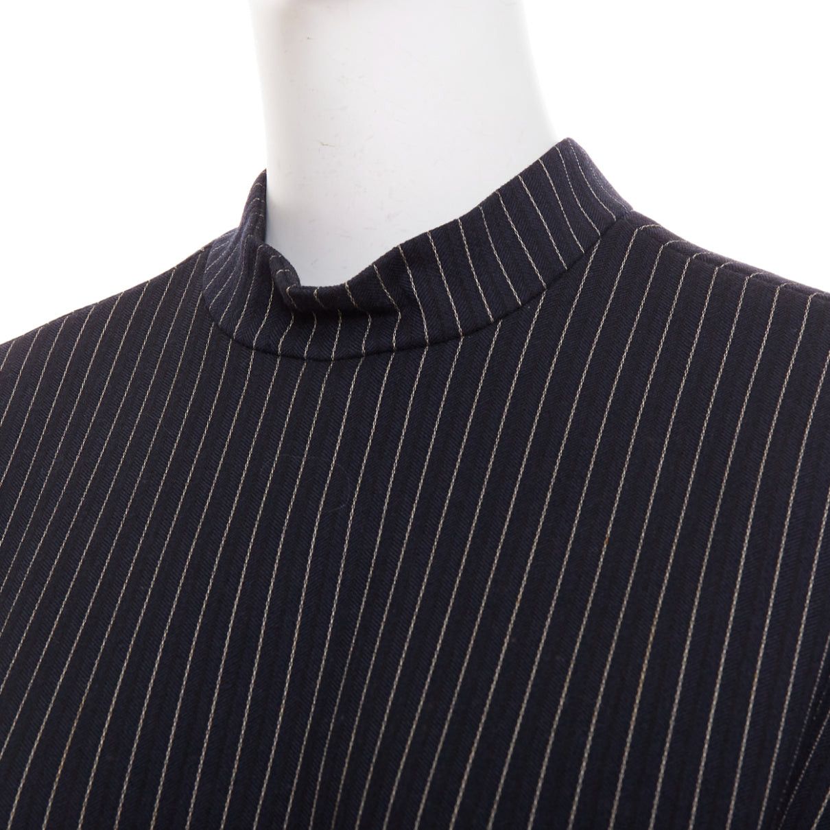 Stella McCartney STELLA MCCARTNEY 2013 grey wool blend pinstripe structural pleated dress IT40 S Size S / US 4 / IT 40 - 7 Thumbnail