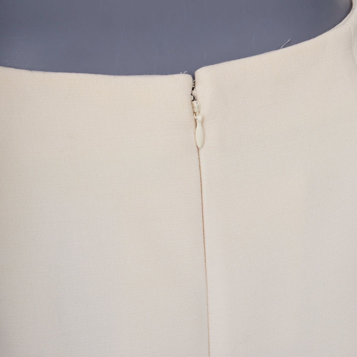 Mugler MUGLER cream virgin wool metallic copper PVC edge tulip skirt FR38 M Size 28" / US 6 / IT 42 - 7 Thumbnail