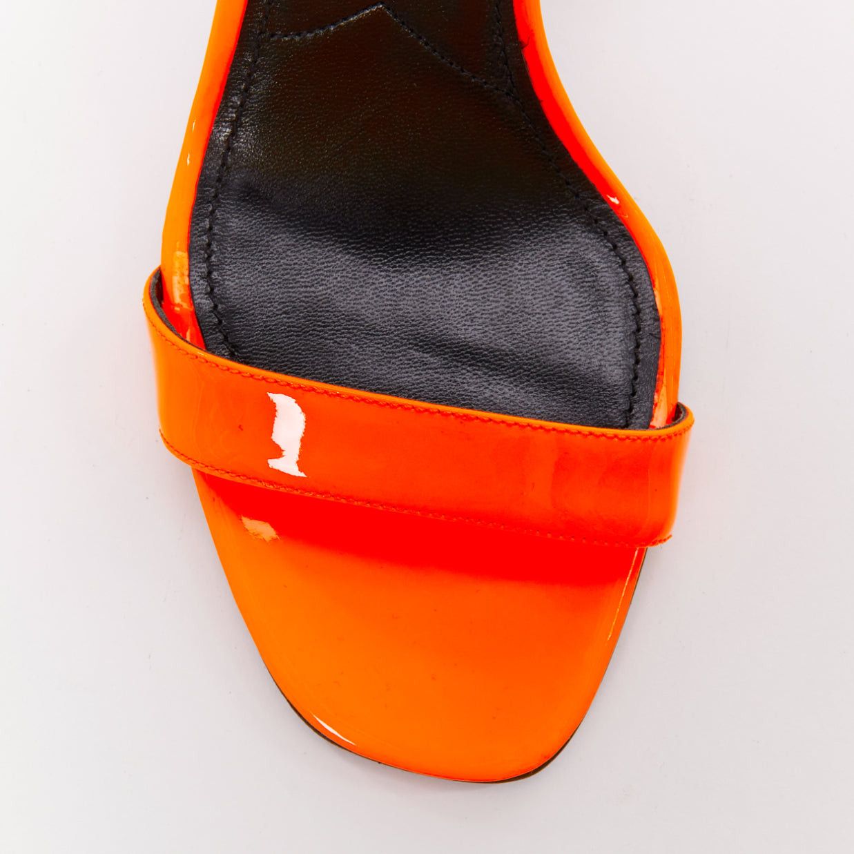 Prada PRADA 2018 Flame bright orange patent Fire mid heel sandal EU36.5 Size US 6.5 / IT 36.5 - 8 Thumbnail
