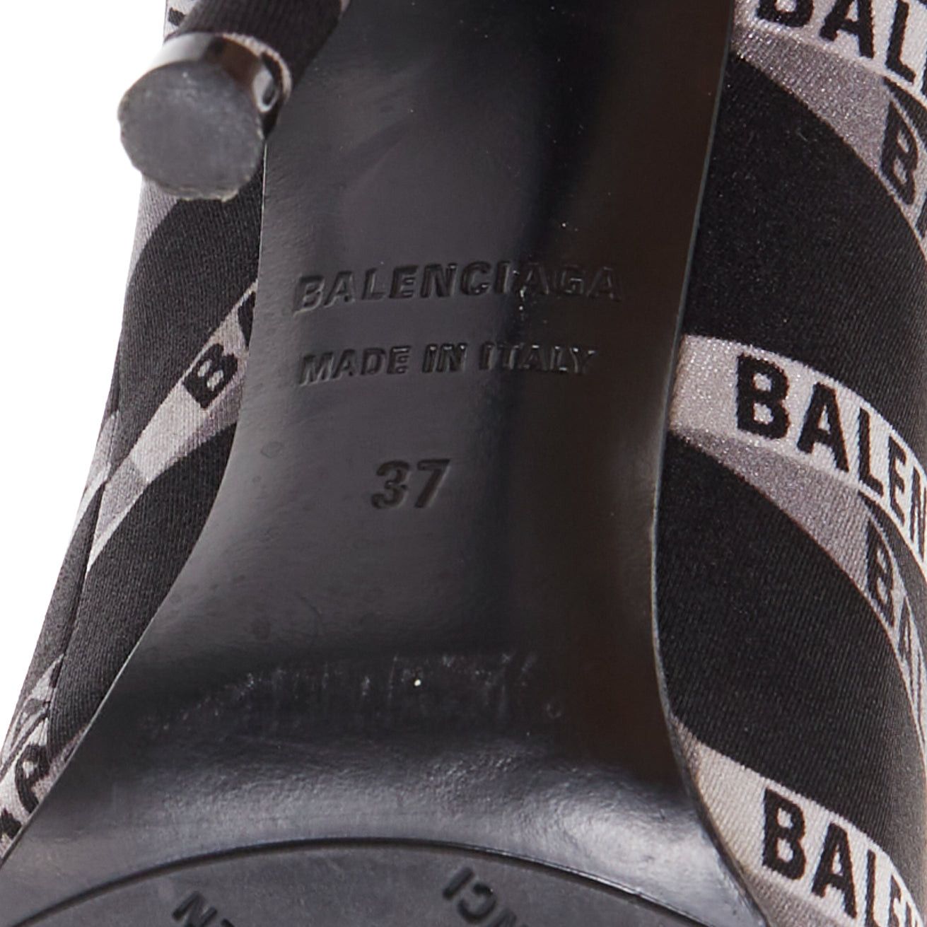 Balenciaga rare BALENCIAGA Runway Demna Pantashoe black logo high heel boots pants IT38 EU37 Size US 7 / IT 37 - 9 Thumbnail