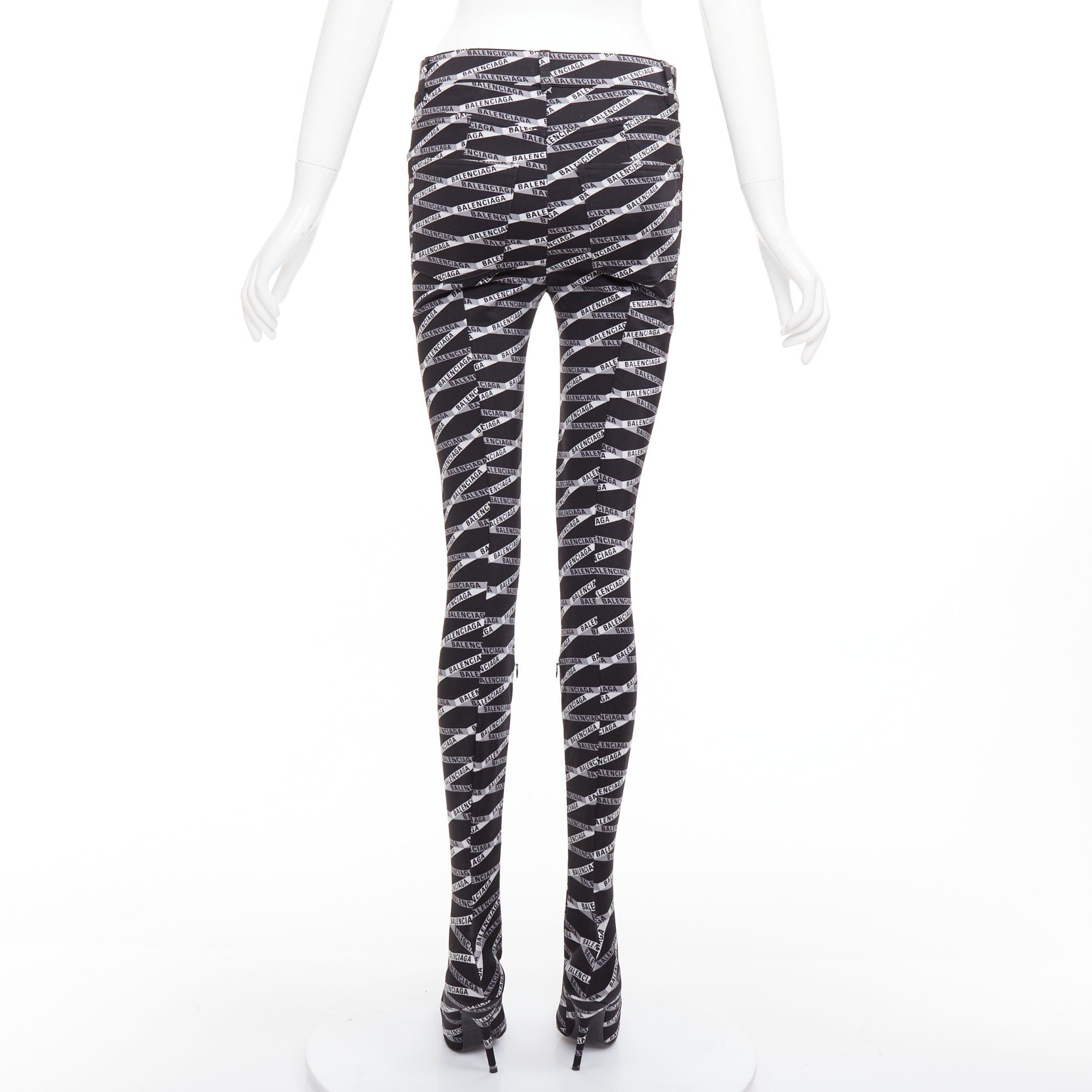 Balenciaga rare BALENCIAGA Runway Demna Pantashoe black logo high heel boots pants IT38 EU37 Size US 7 / IT 37 - 4 Thumbnail