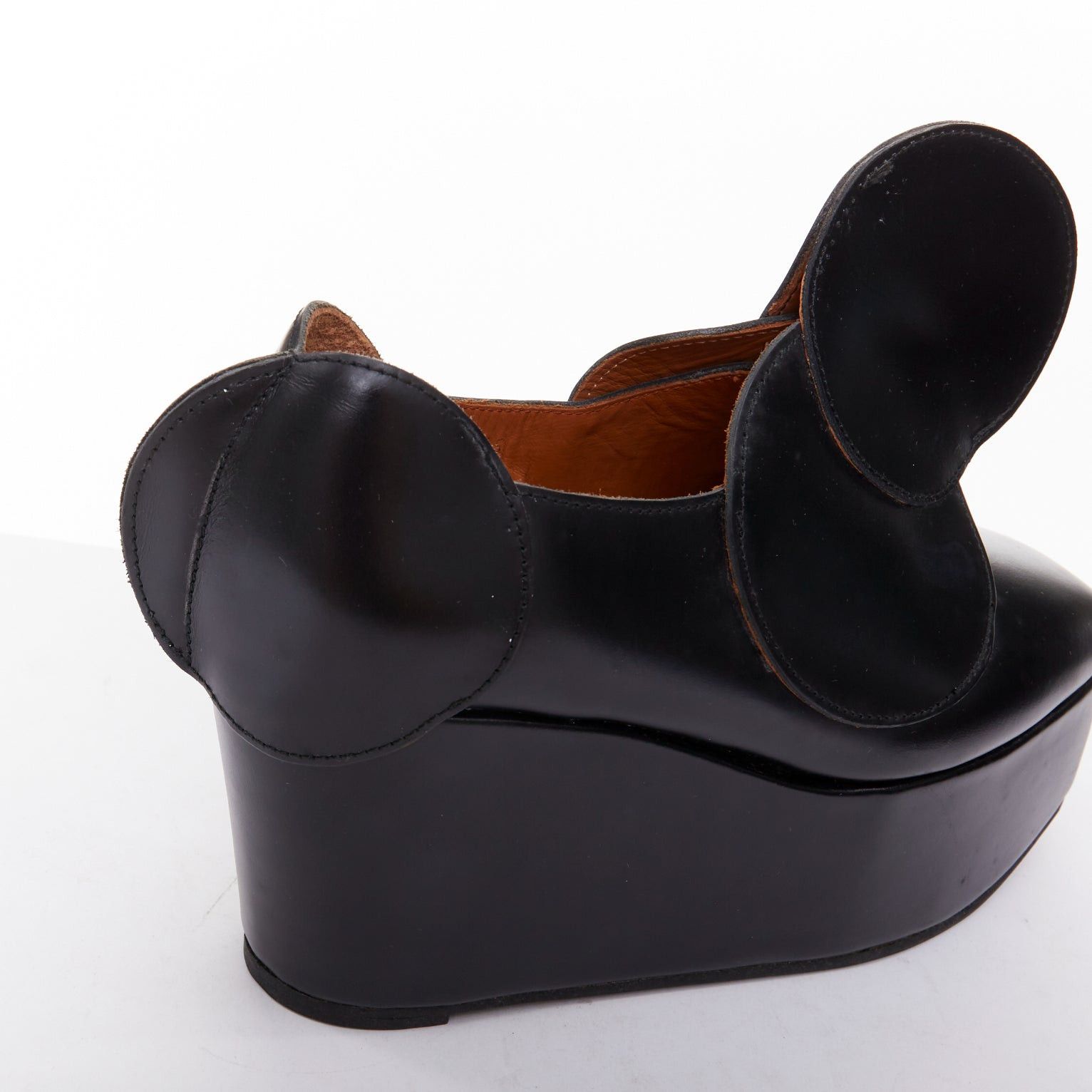 Junya Watanabe JUNYA WATANABE black leather circle embellished platorm brogue shoes XS Size US 7 / IT 37 - 8 Thumbnail