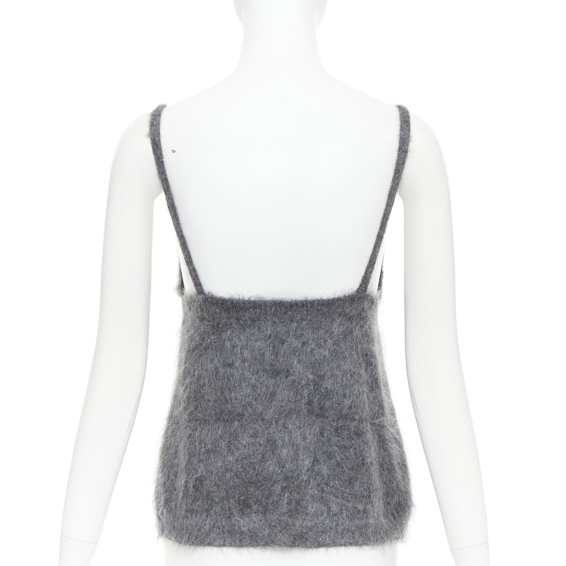 Prada PRADA 2017 fluffy grey mohair blend strappy camisole top IT38 XS Size XS / US 0-2 / IT 36-38 - 5 Thumbnail