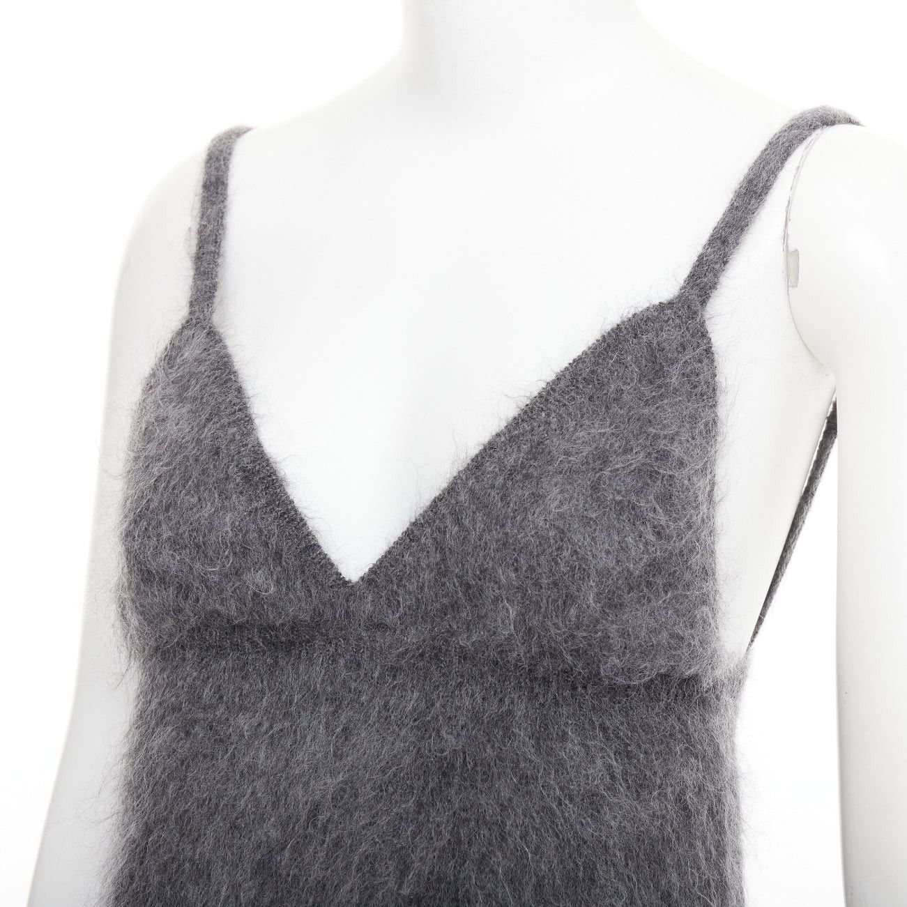 Prada PRADA 2017 fluffy grey mohair blend strappy camisole top IT38 XS Size XS / US 0-2 / IT 36-38 - 2 Thumbnail