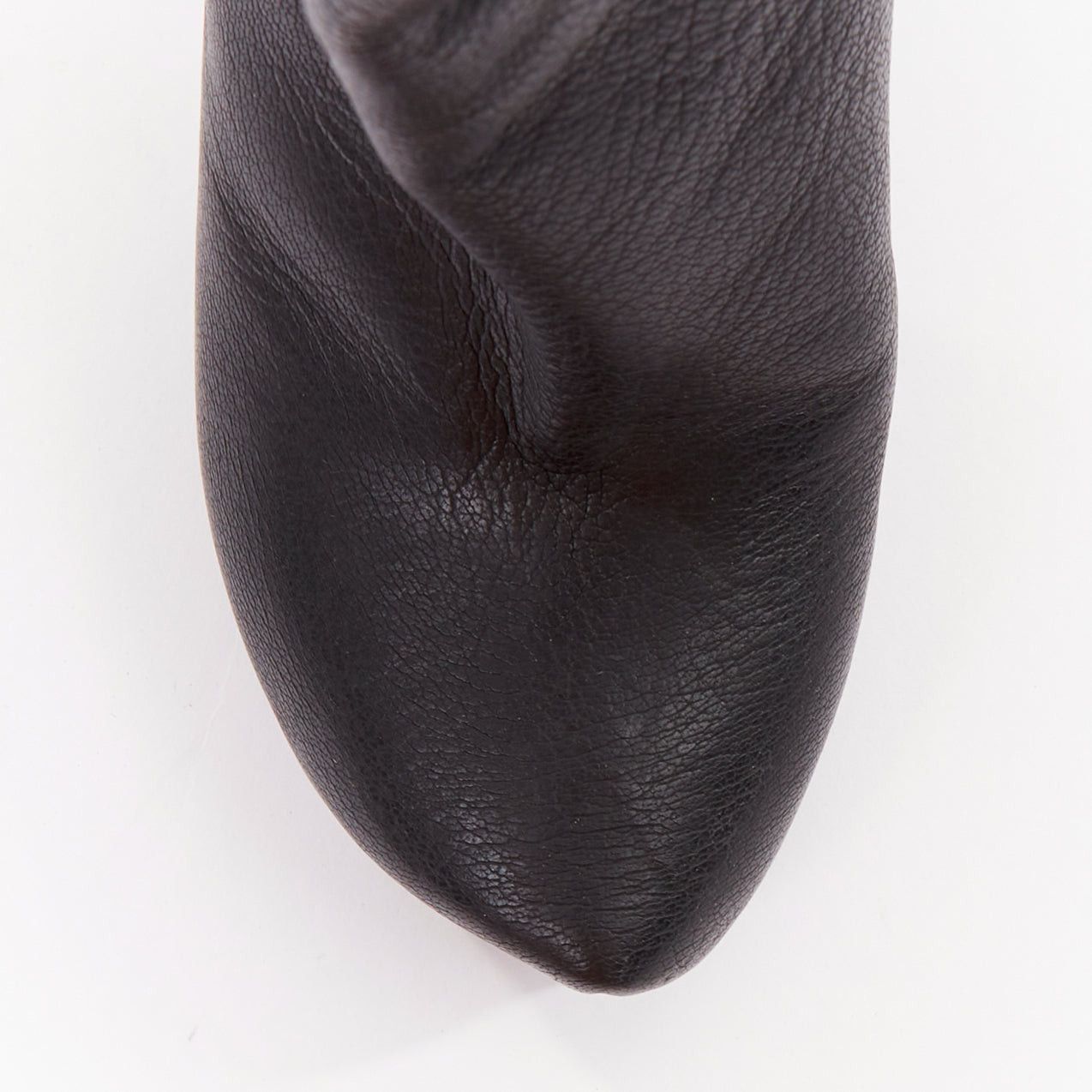 Lanvin LANVIN AW11 Runway black grained leather sculpted point toe stiletto ankle boots EU36.5 Size US 6.5 / IT 36.5 - 6 Thumbnail