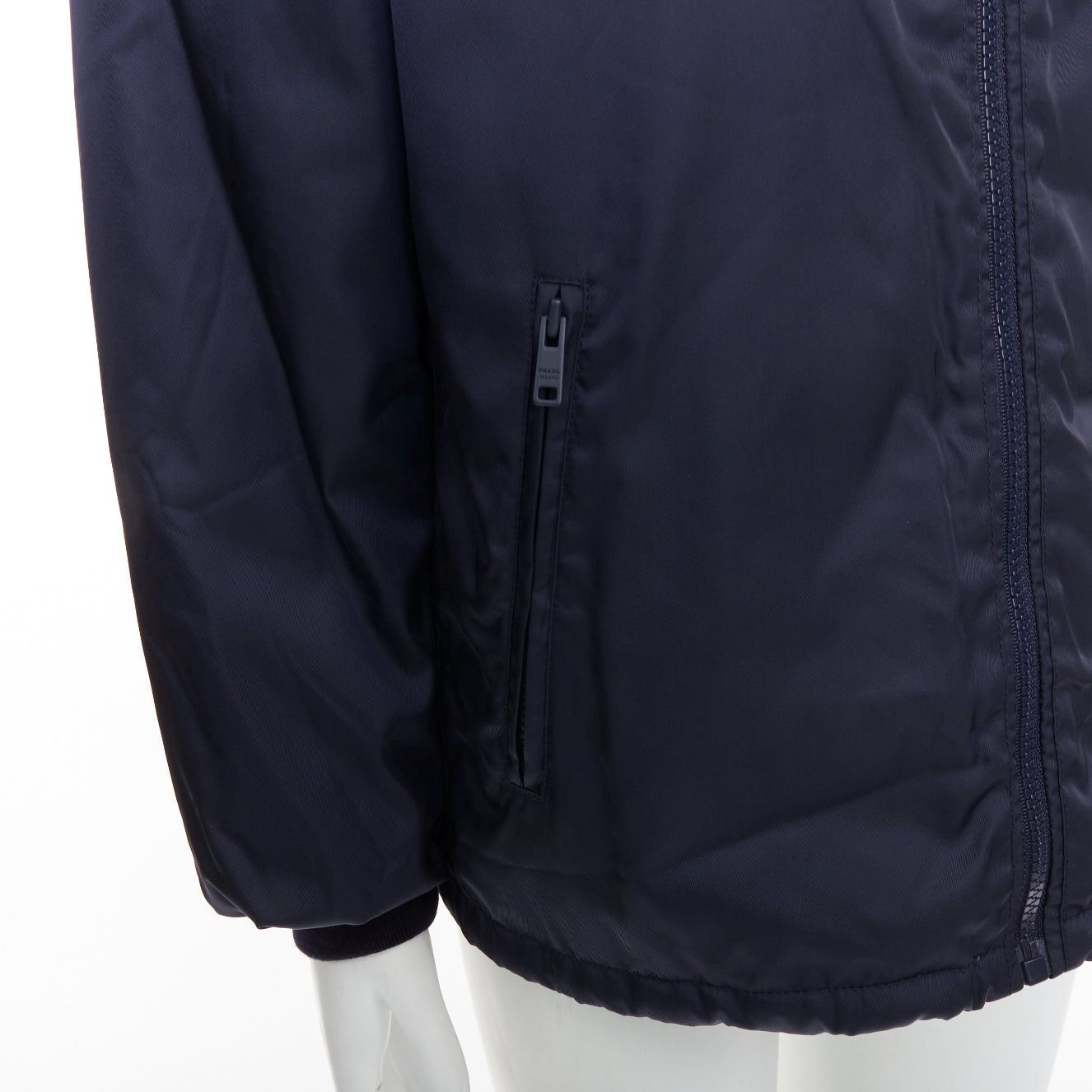 Prada PRADA 2016 navy nylon zip pockets padded down oversized bomber jacket IT52 XL Size US XL / EU 56 / 4 - 8 Thumbnail