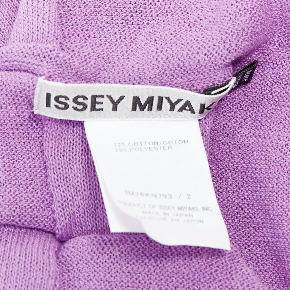 Issey Miyake ISSEY MIYAKE purple green cotton bateau weave pleated sweater JP2 M Size M / US 6-8 / IT 42-44 - 8 Thumbnail